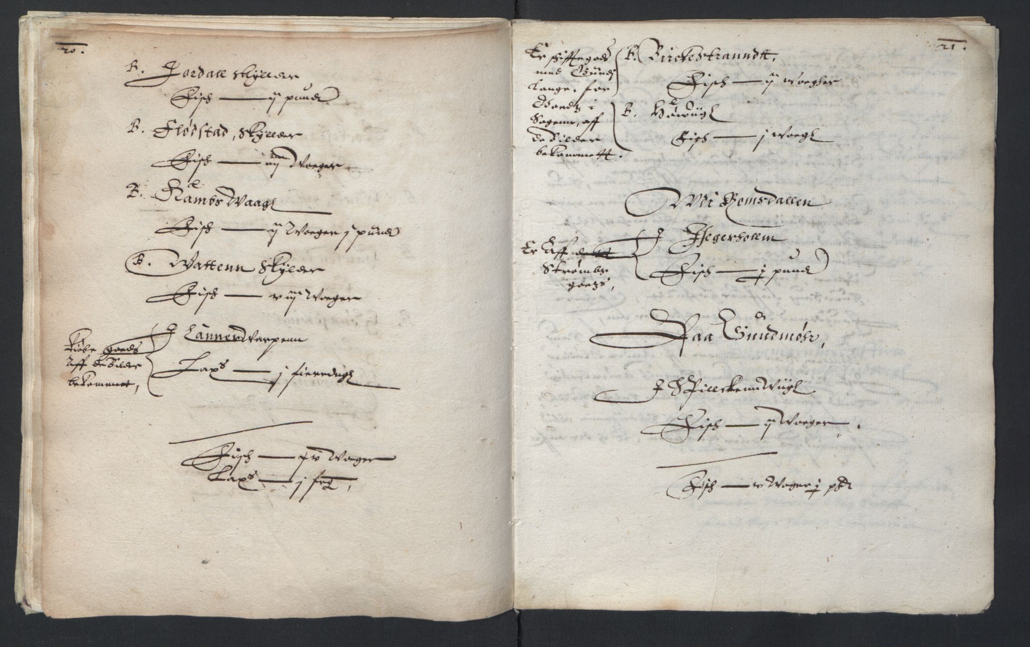 Stattholderembetet 1572-1771, AV/RA-EA-2870/Ek/L0007/0001: Jordebøker til utlikning av rosstjeneste 1624-1626: / Adelsjordebøker, 1624-1625, s. 19