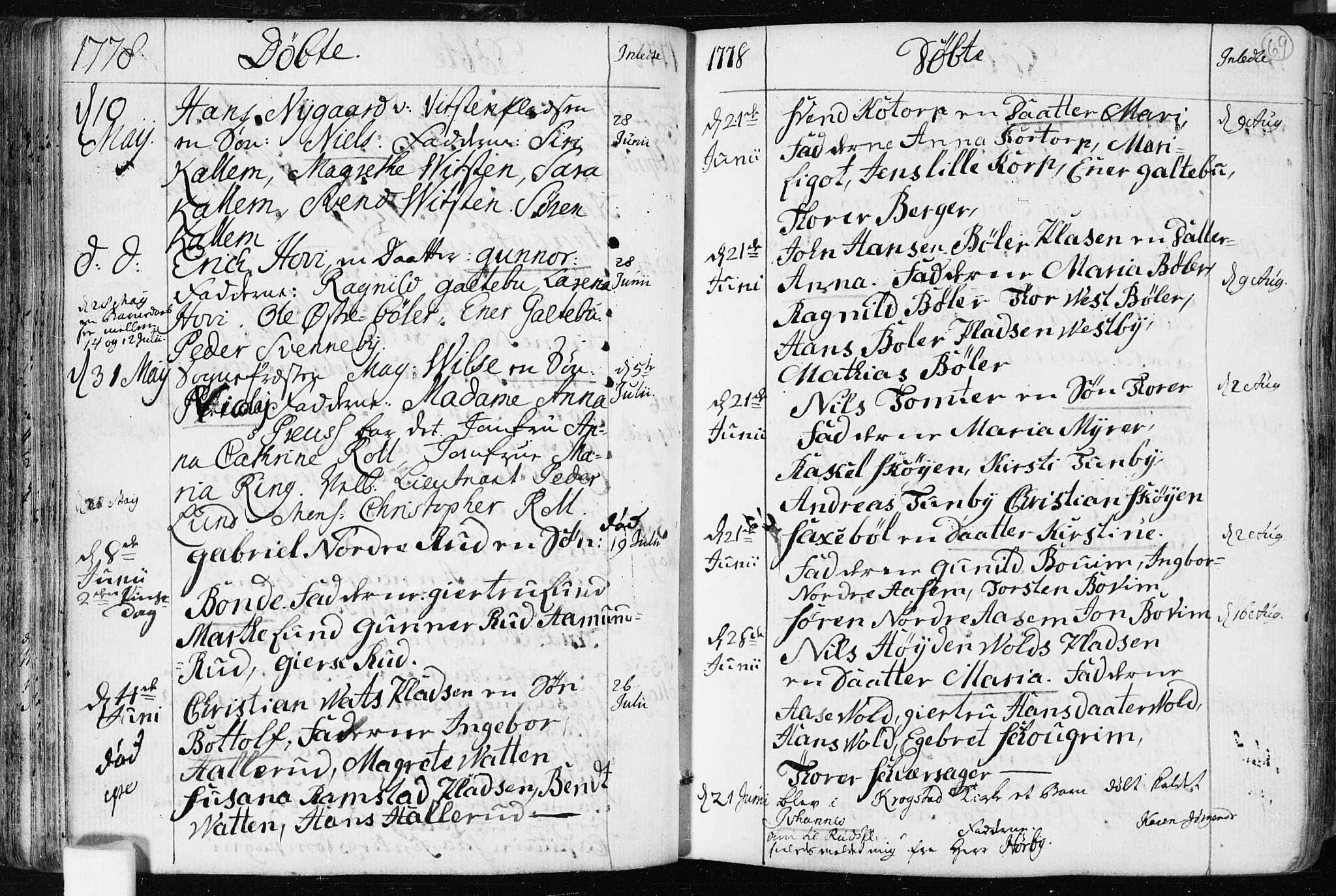 Spydeberg prestekontor Kirkebøker, AV/SAO-A-10924/F/Fa/L0003: Ministerialbok nr. I 3, 1778-1814, s. 69