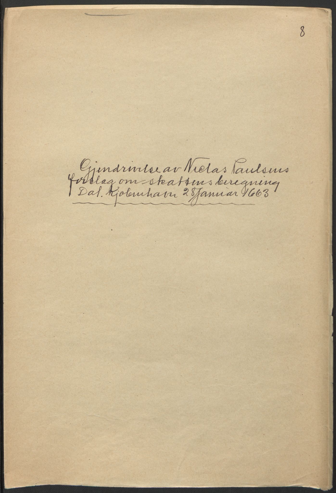 Rentekammeret inntil 1814, Realistisk ordnet avdeling, RA/EA-4070/L/L0001/0004: Rentekammerdokumentene vedrørende Landkommissariatet, Landkommisjonen og skattene i Norge. Landkommissarienes relasjoner: / Dokumenter angående Landkommissariatet og skattene i Norge, 1662-1663