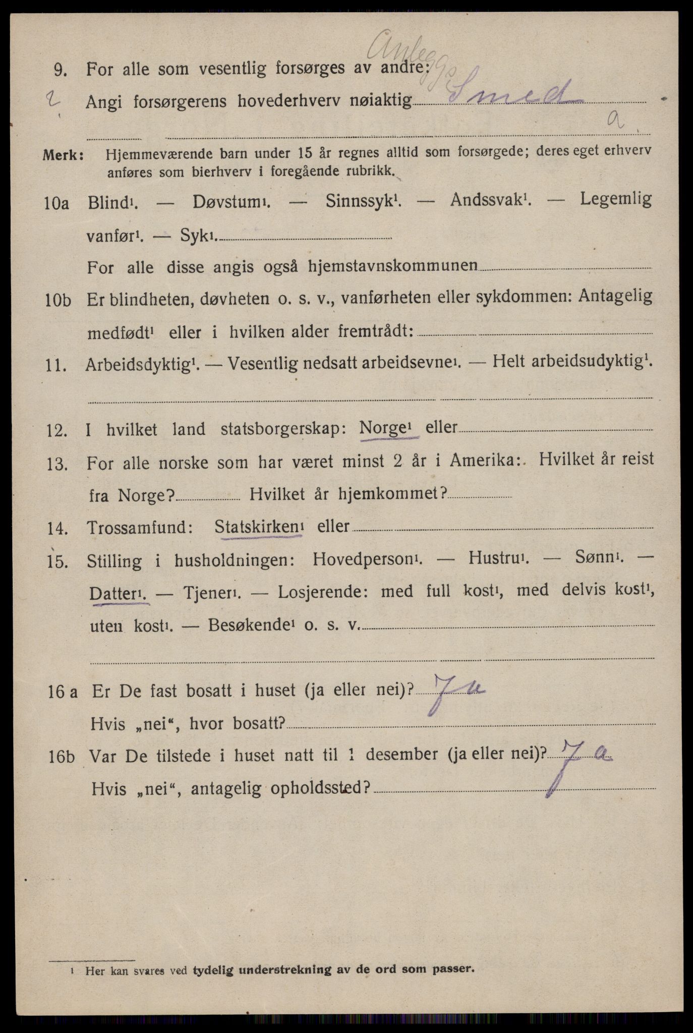 SAKO, Folketelling 1920 for 0830 Nissedal herred, 1920, s. 1496