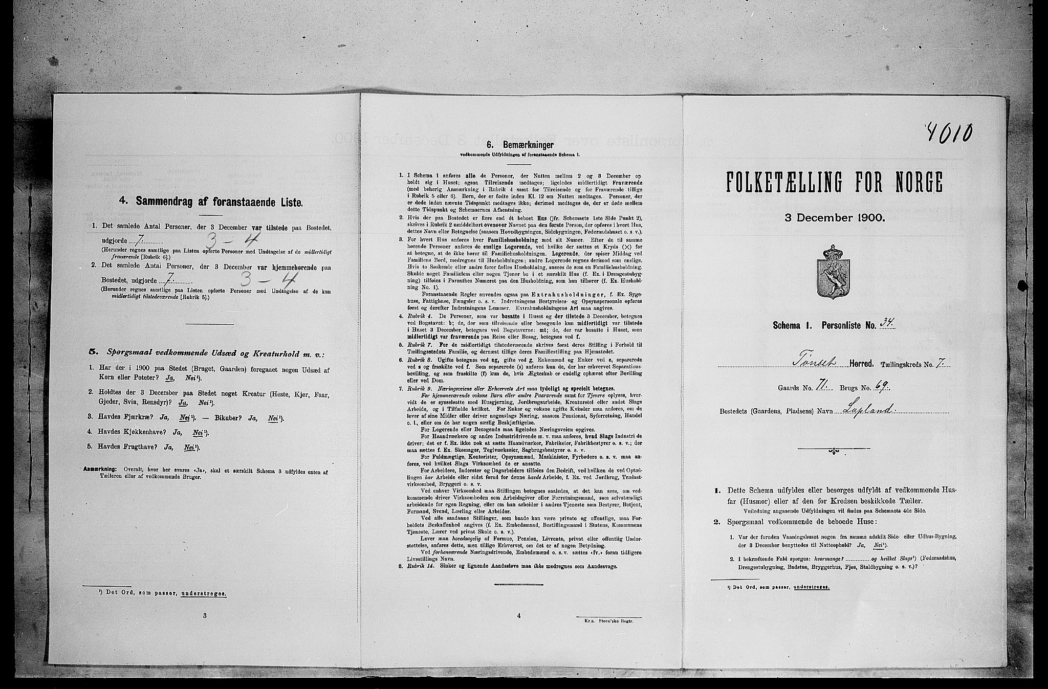 SAH, Folketelling 1900 for 0437 Tynset herred, 1900, s. 683