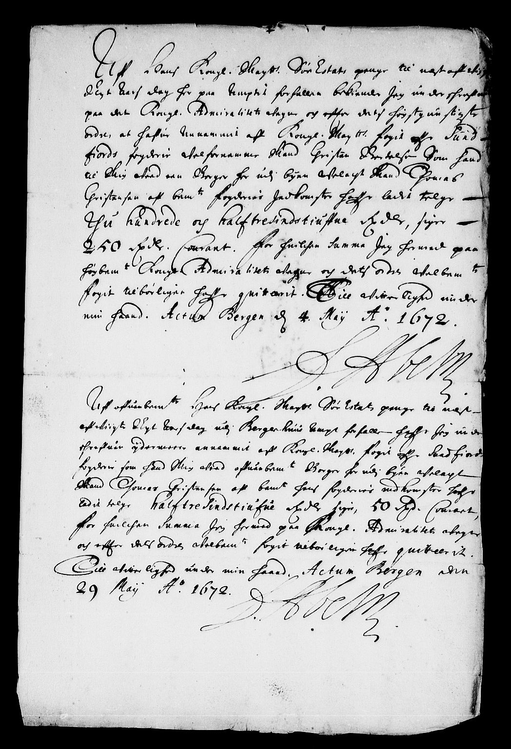 Rentekammeret inntil 1814, Reviderte regnskaper, Stiftamtstueregnskaper, Bergen stiftamt, AV/RA-EA-6043/R/Rc/L0033: Bergen stiftamt, 1664-1671