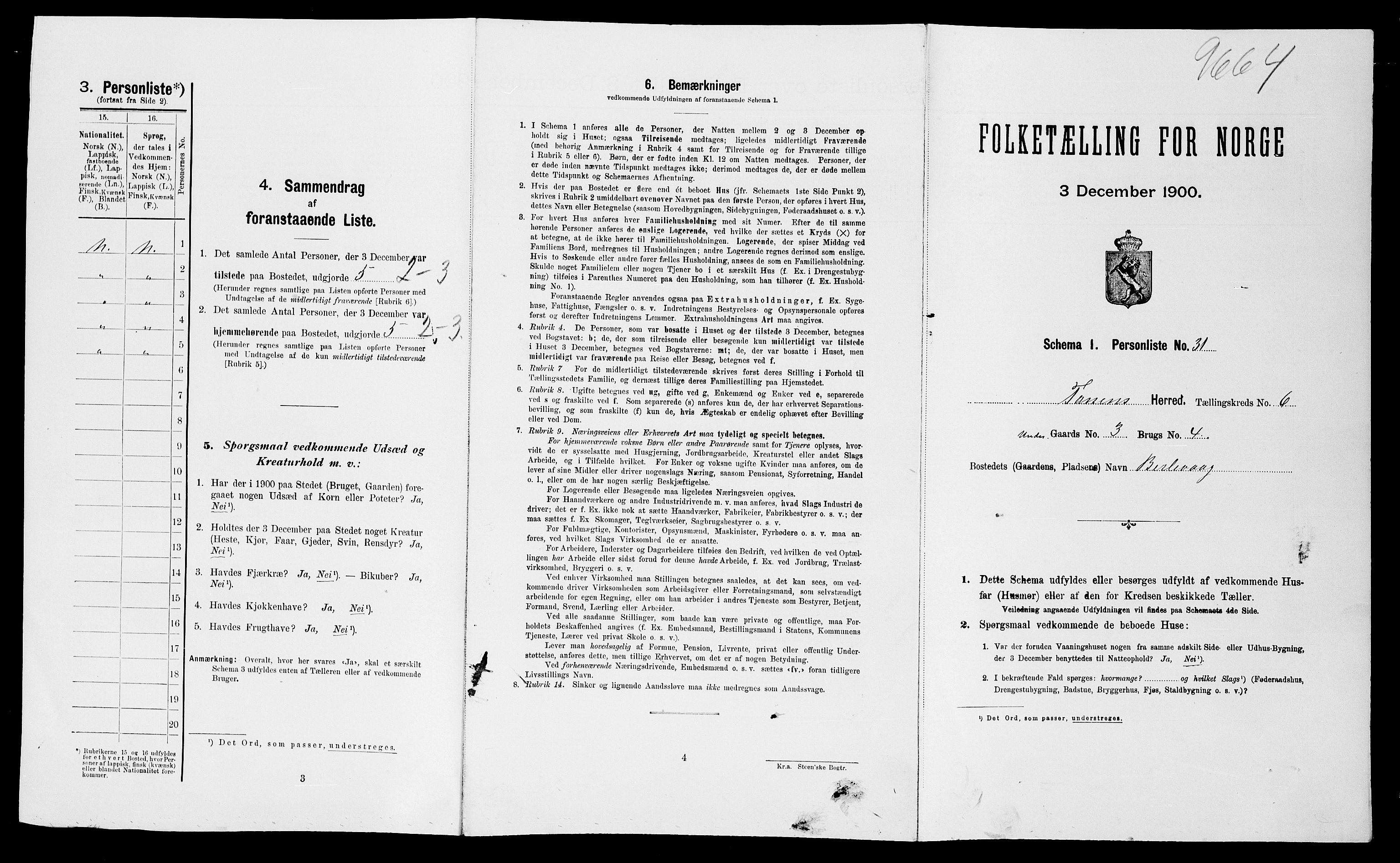 SATØ, Folketelling 1900 for 2025 Tana herred, 1900, s. 960