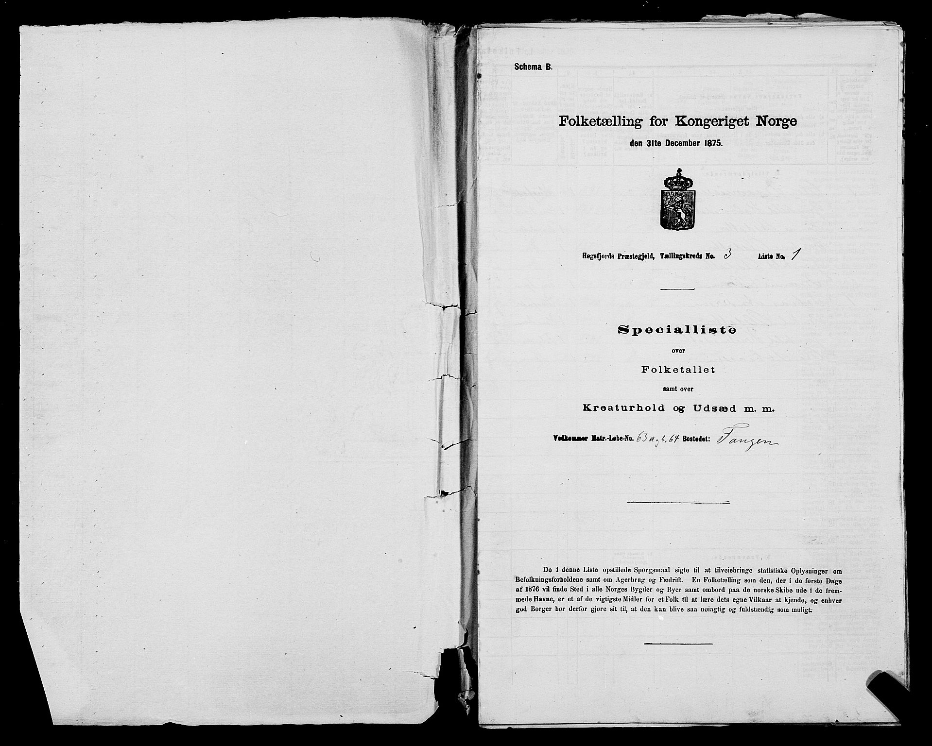 SAST, Folketelling 1875 for 1128P Høgsfjord prestegjeld, 1875, s. 240