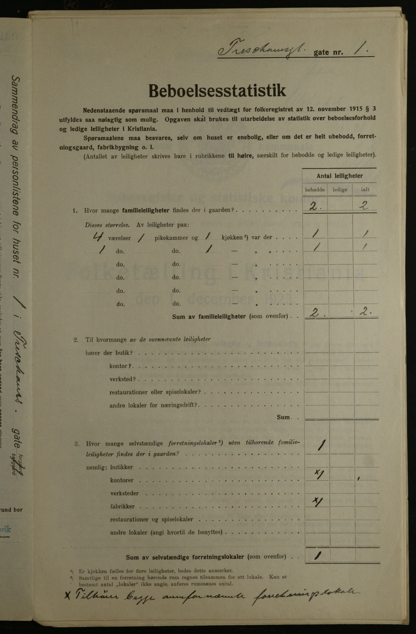 OBA, Kommunal folketelling 1.12.1923 for Kristiania, 1923, s. 127328