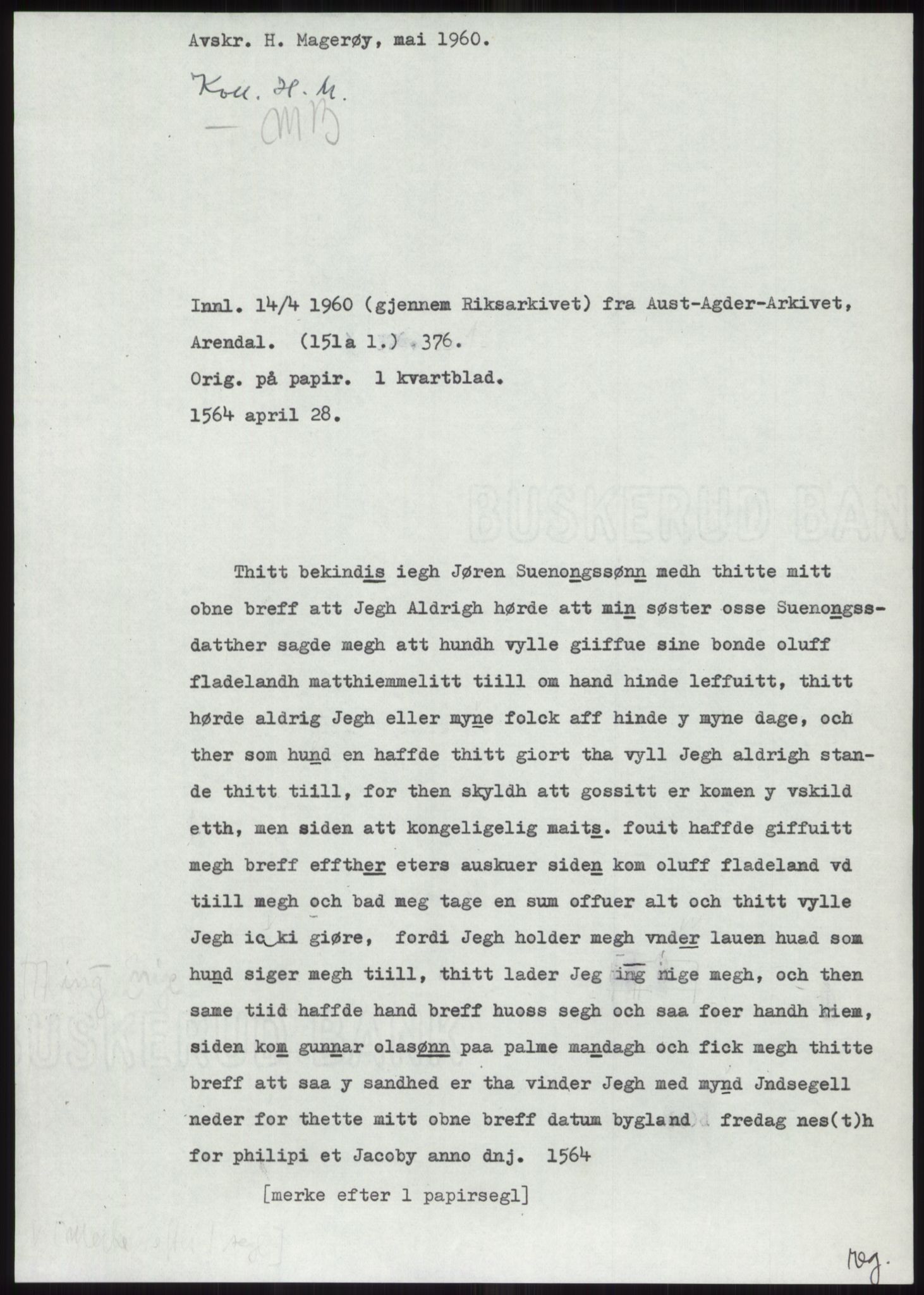 Samlinger til kildeutgivelse, Diplomavskriftsamlingen, RA/EA-4053/H/Ha, s. 1234