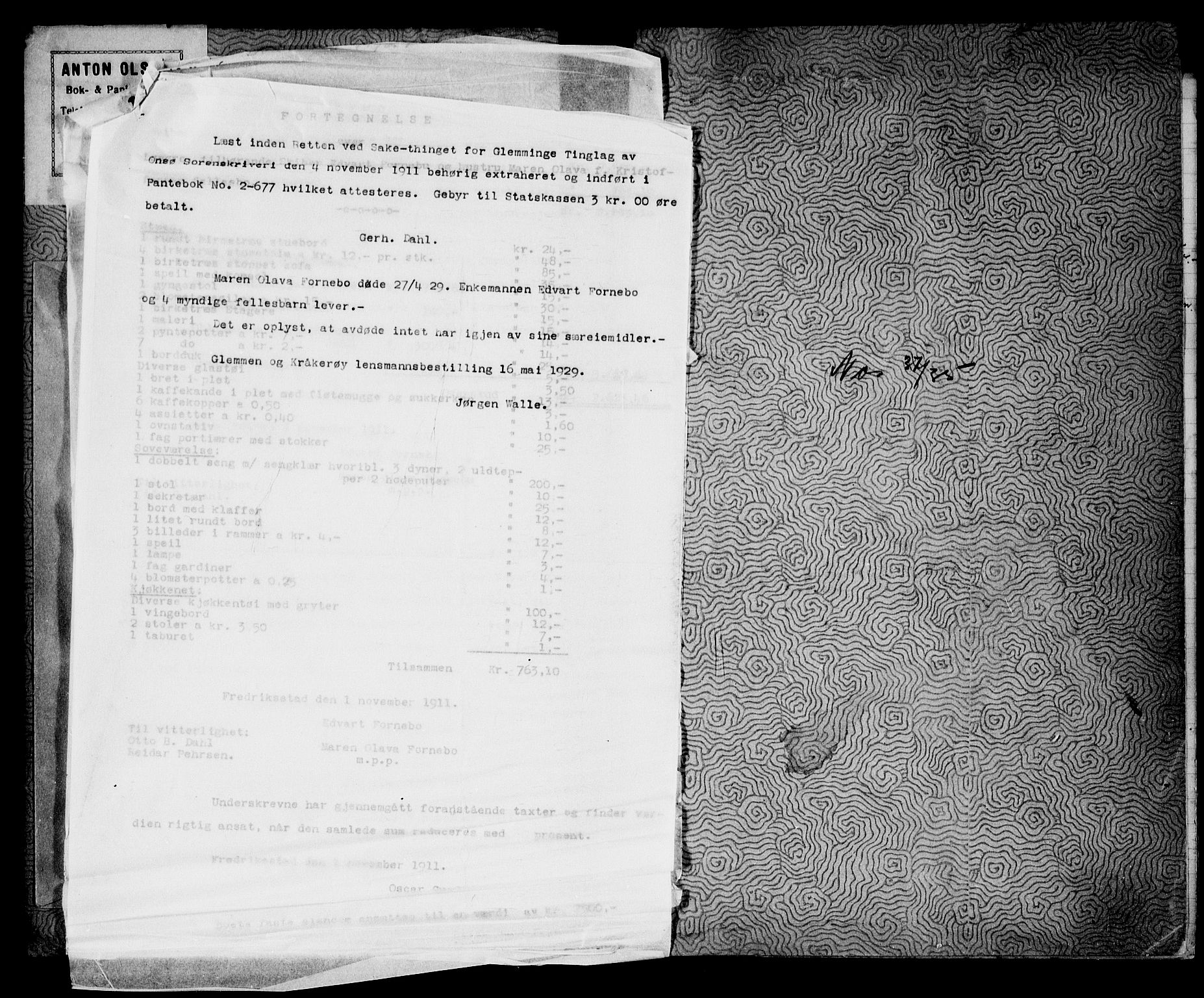 Glemmen lensmannskontor, SAO/A-10123/H/Ha/Haa/L0004: Dødsfallsprotokoll, 1929-1935