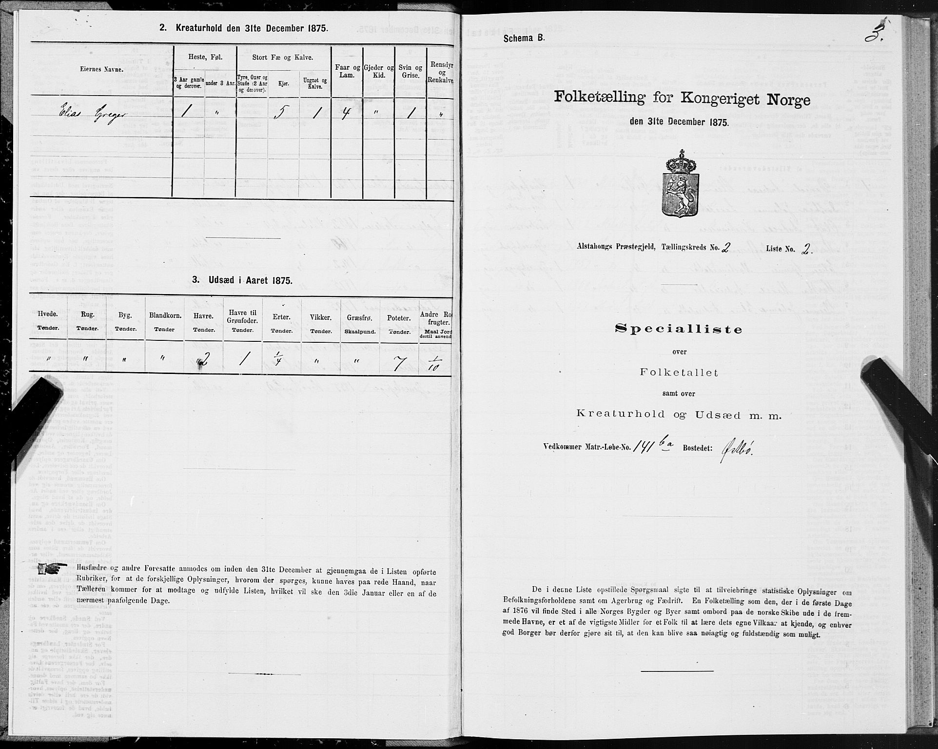 SAT, Folketelling 1875 for 1820P Alstahaug prestegjeld, 1875, s. 1603