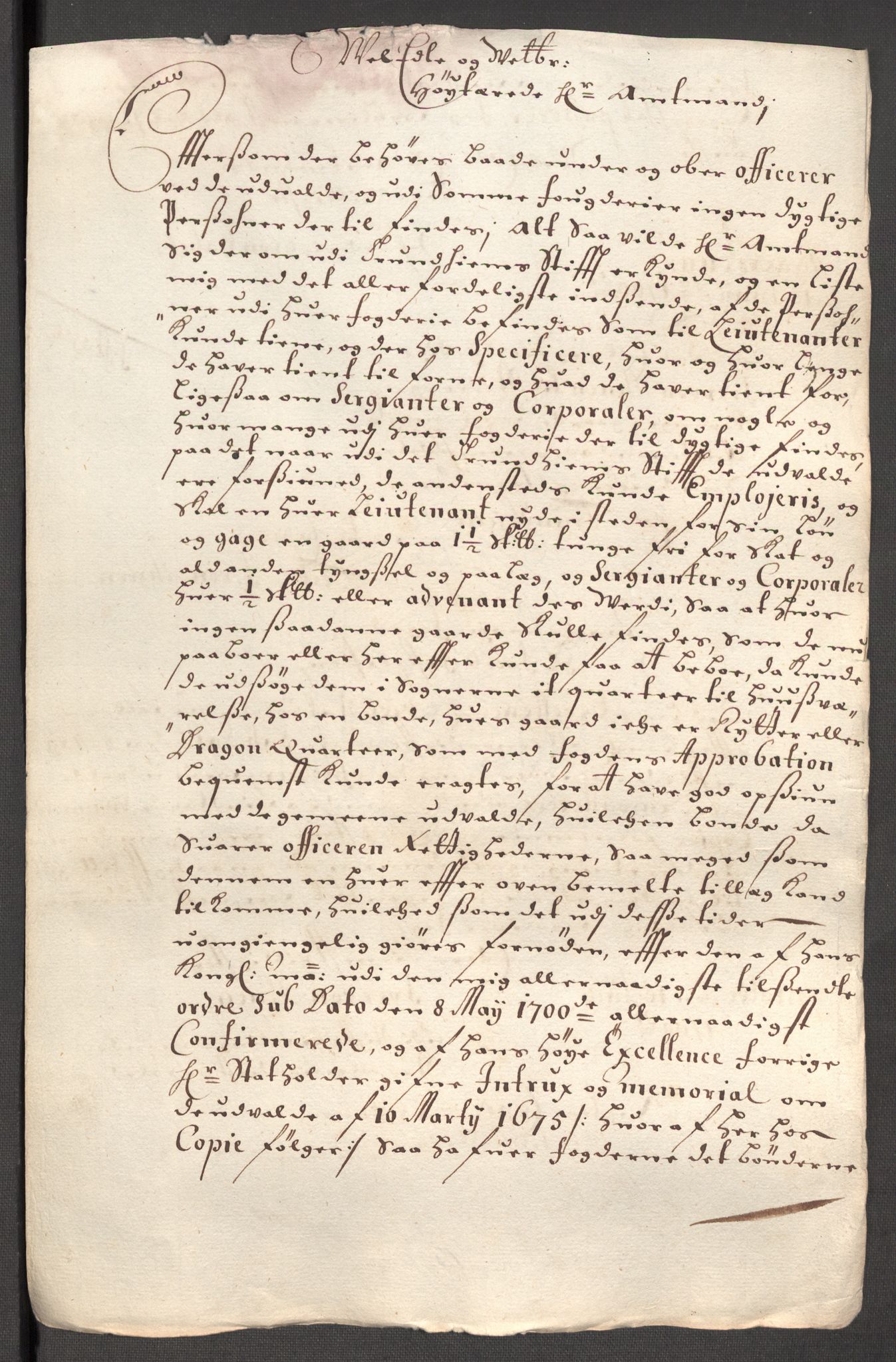 Rentekammeret inntil 1814, Reviderte regnskaper, Fogderegnskap, AV/RA-EA-4092/R64/L4426: Fogderegnskap Namdal, 1699-1700, s. 341