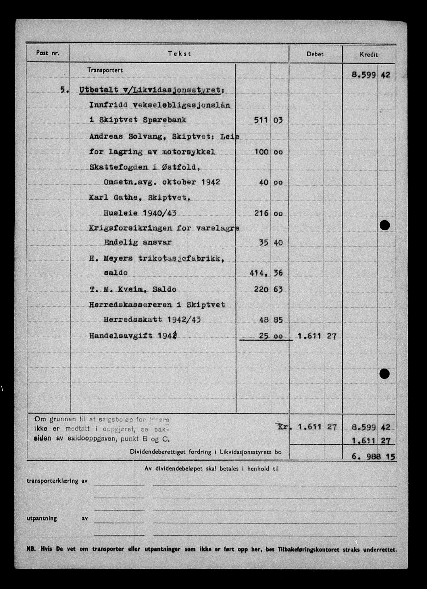 Justisdepartementet, Tilbakeføringskontoret for inndratte formuer, RA/S-1564/H/Hc/Hcd/L0989: --, 1945-1947, s. 126