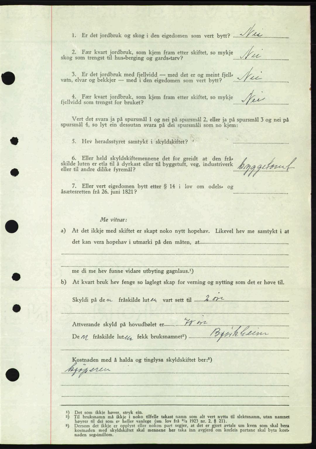 Nordre Sunnmøre sorenskriveri, AV/SAT-A-0006/1/2/2C/2Ca: Pantebok nr. A23, 1946-1947, Dagboknr: 2093/1946