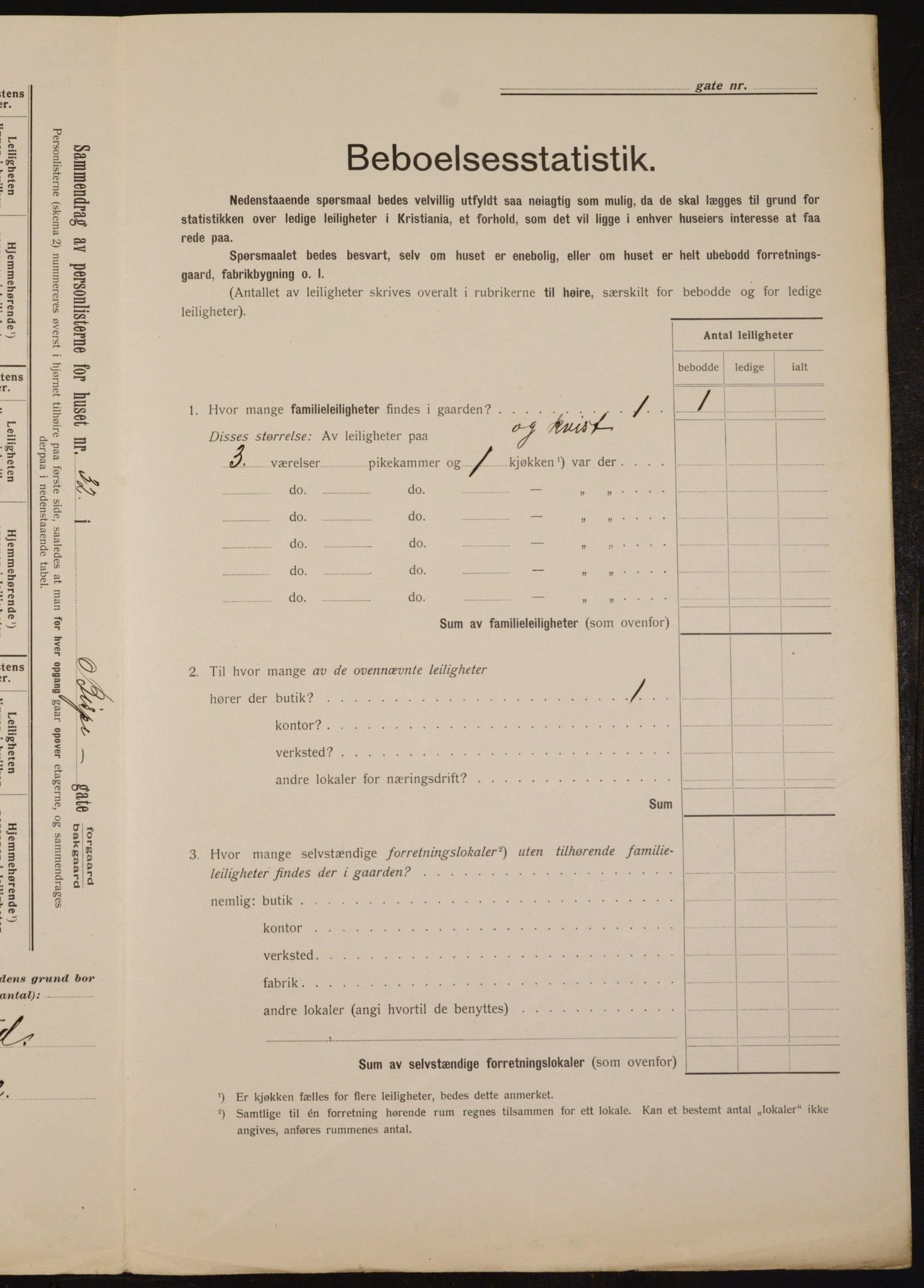 OBA, Kommunal folketelling 1.2.1912 for Kristiania, 1912, s. 5300