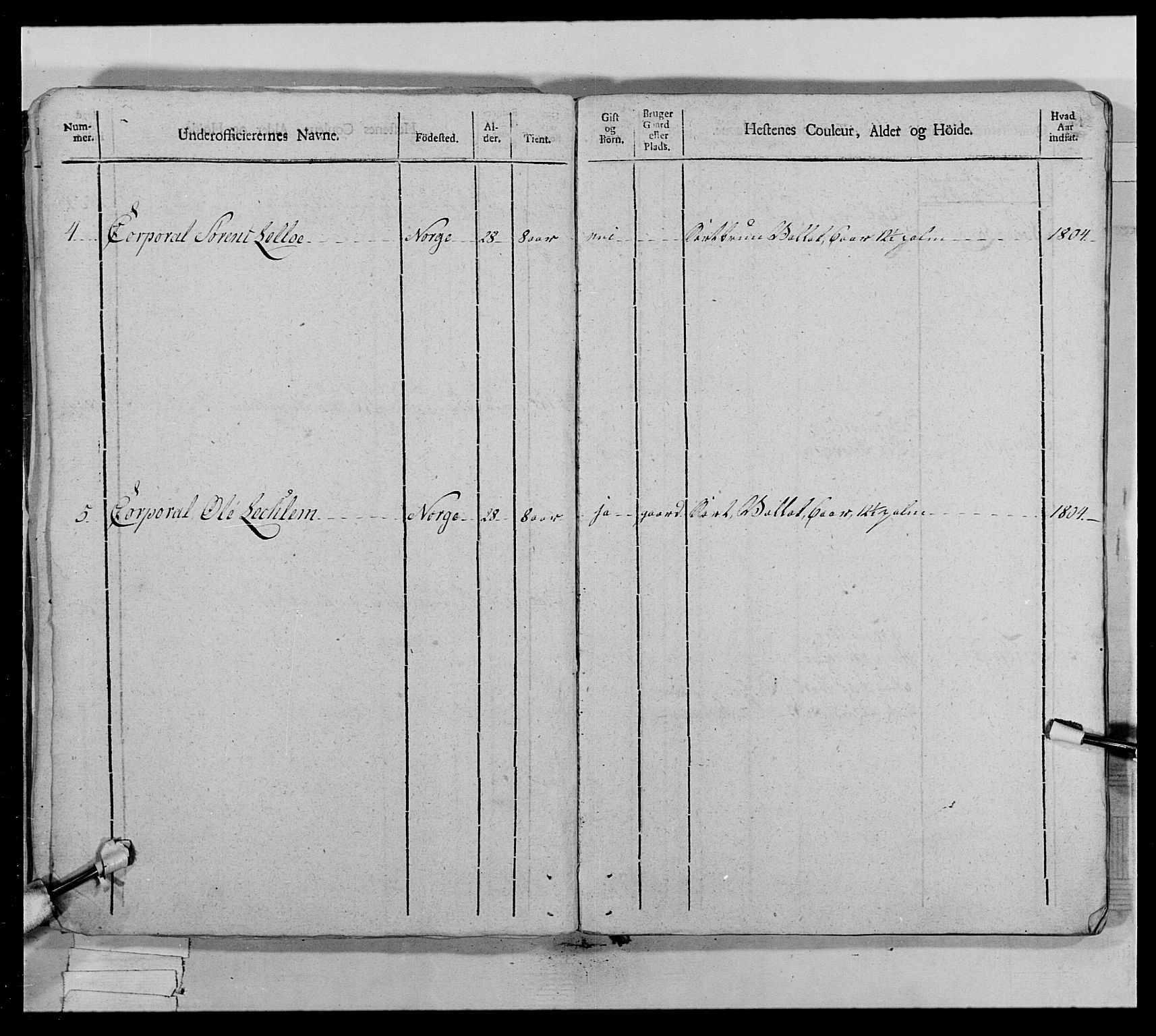 Generalitets- og kommissariatskollegiet, Det kongelige norske kommissariatskollegium, AV/RA-EA-5420/E/Eh/L0022a: Trondheimske dragonregiment, 1804-1807, s. 135