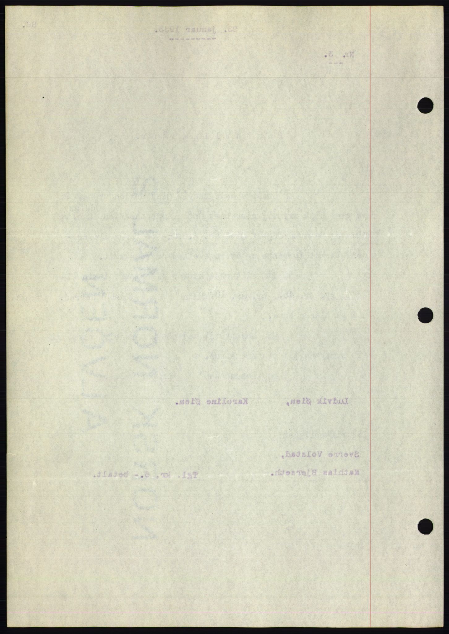 Nordre Sunnmøre sorenskriveri, AV/SAT-A-0006/1/2/2C/2Ca/L0052: Pantebok nr. 52, 1933-1933, Tingl.dato: 23.01.1933