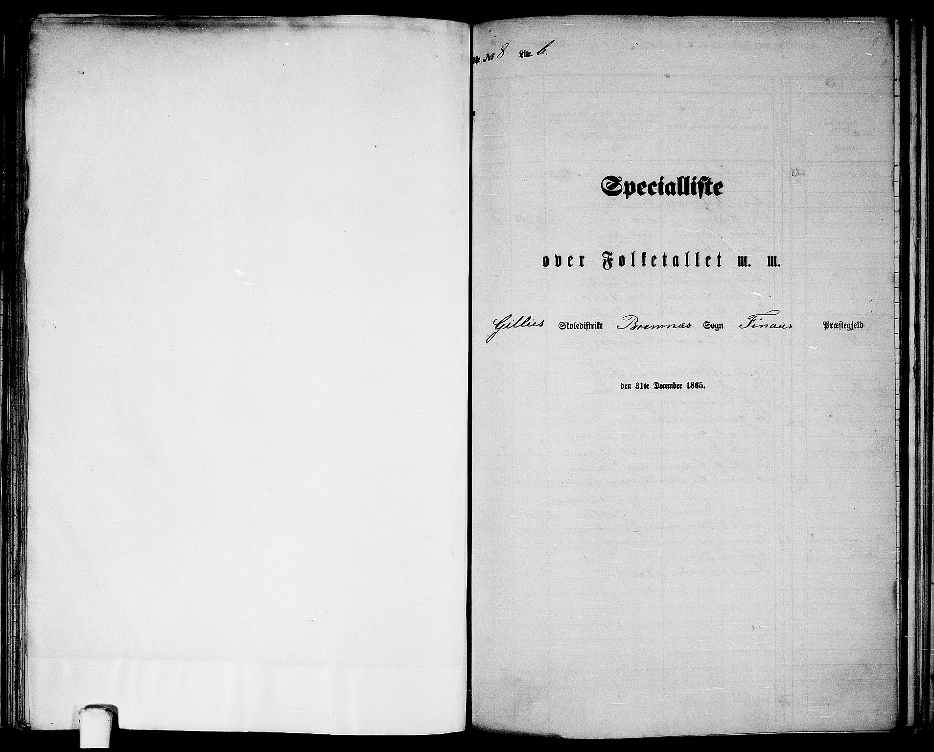 RA, Folketelling 1865 for 1218P Finnås prestegjeld, 1865, s. 109