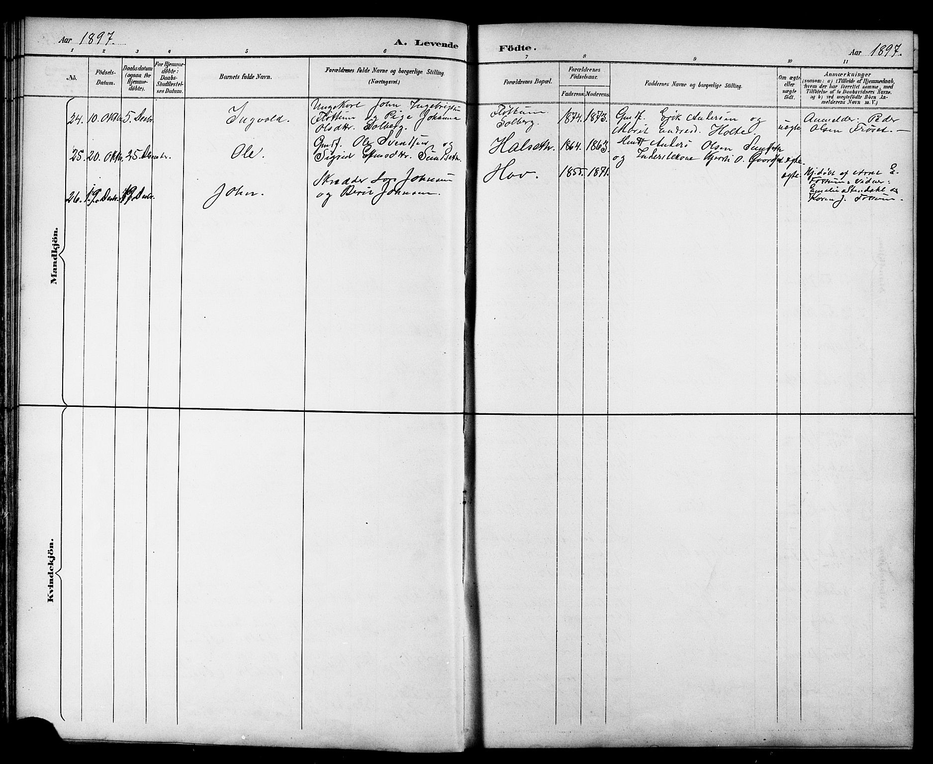 Ministerialprotokoller, klokkerbøker og fødselsregistre - Sør-Trøndelag, SAT/A-1456/689/L1044: Klokkerbok nr. 689C03, 1893-1922