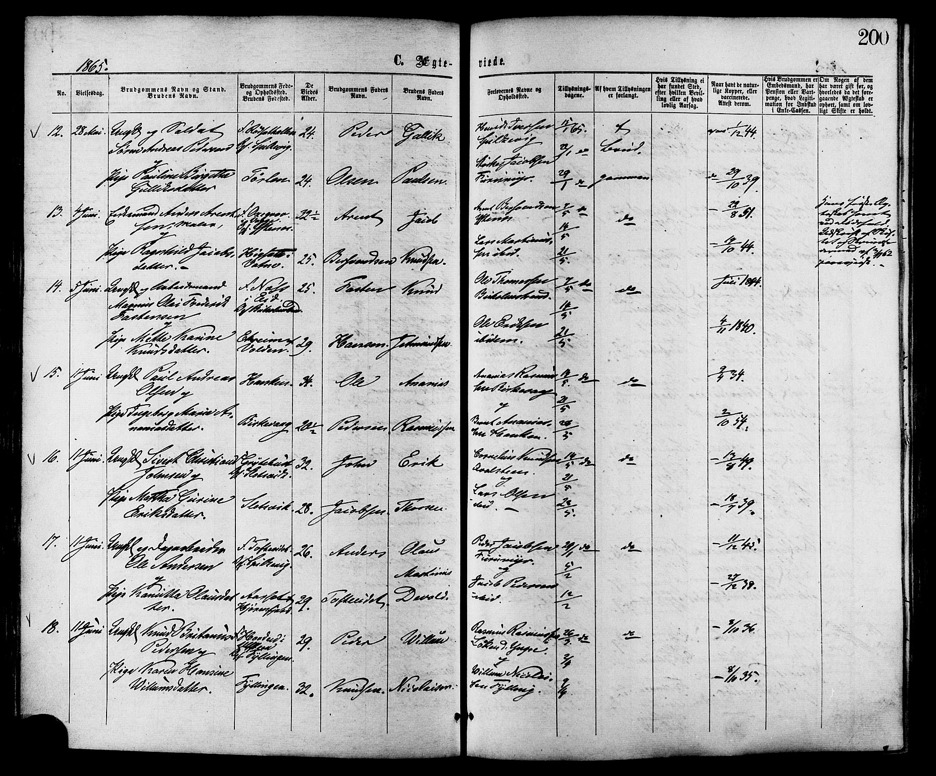 Ministerialprotokoller, klokkerbøker og fødselsregistre - Møre og Romsdal, AV/SAT-A-1454/528/L0399: Ministerialbok nr. 528A10, 1864-1879, s. 200