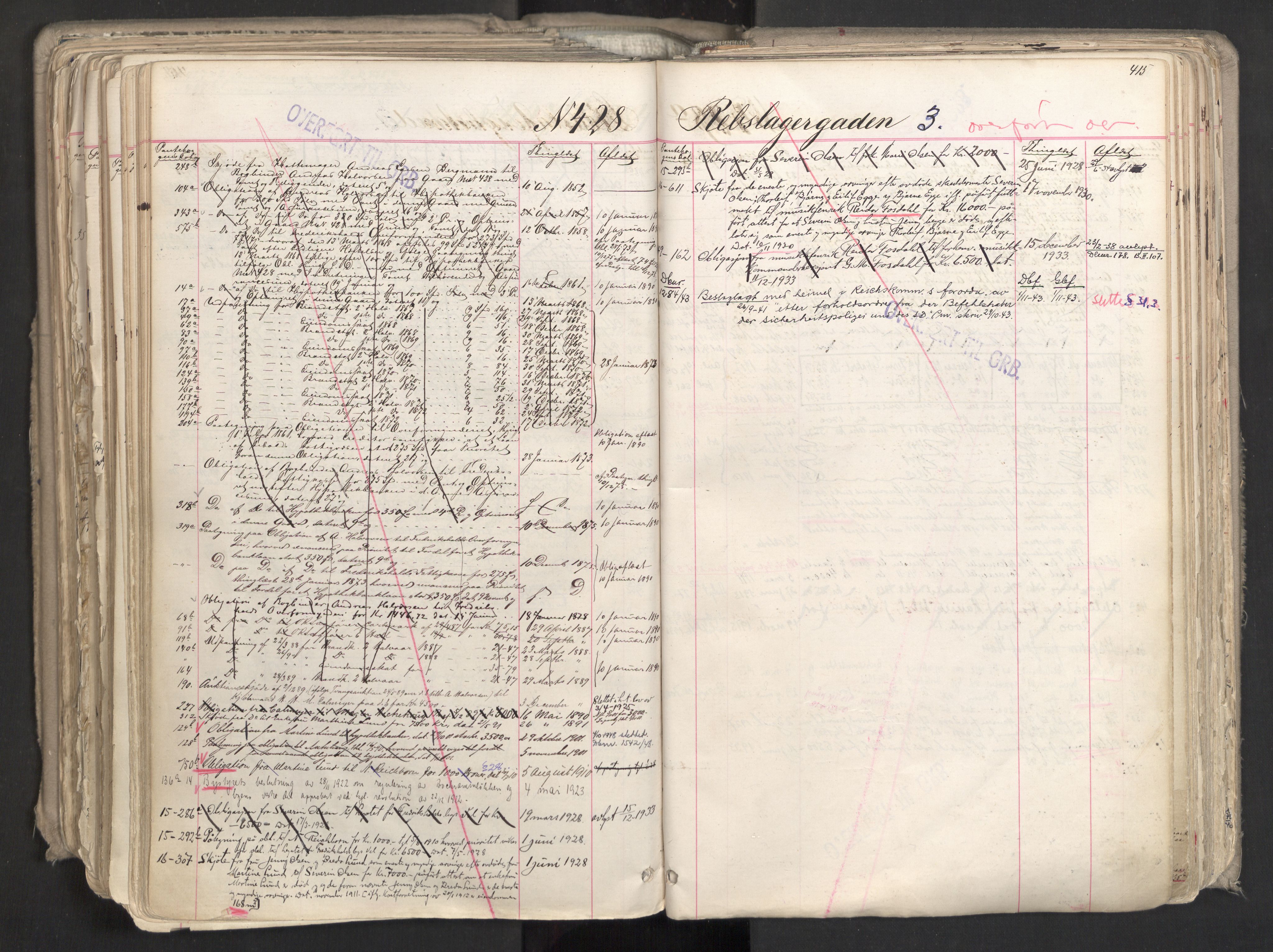 Halden byfogd, AV/SAO-A-10865/G/Ga/Gaa/Gaab/L0001: Panteregister nr. II 1, 1873-1955, s. 415