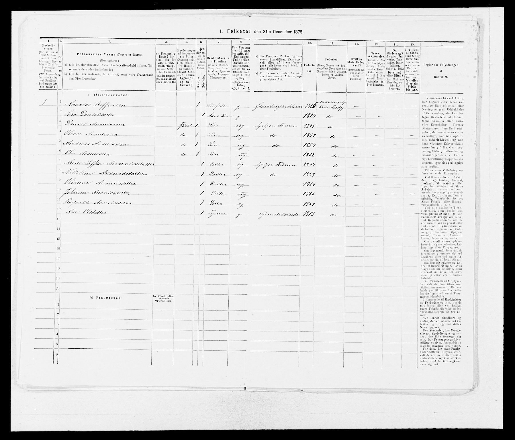 SAB, Folketelling 1875 for 1432P Førde prestegjeld, 1875, s. 1334