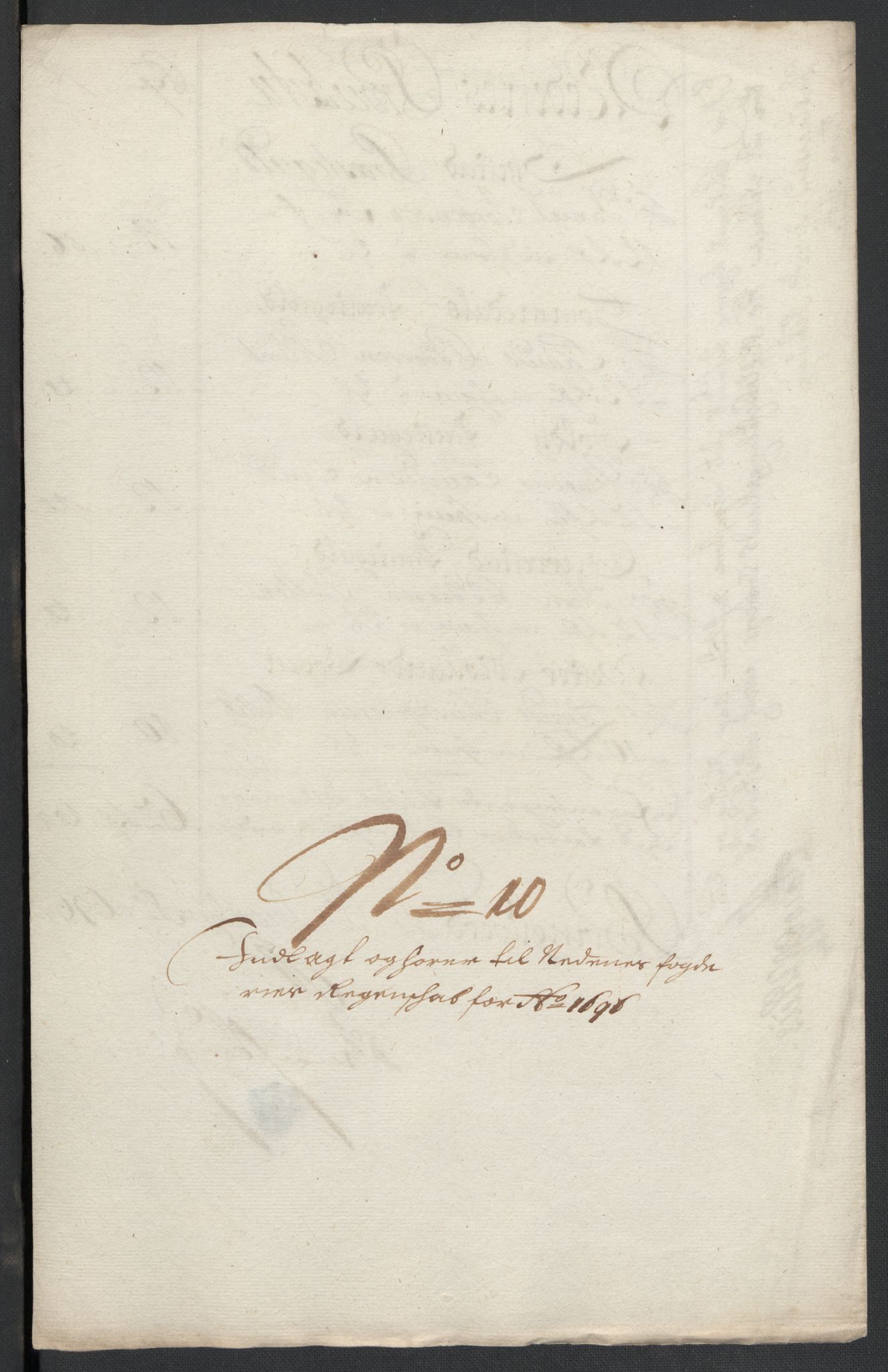 Rentekammeret inntil 1814, Reviderte regnskaper, Fogderegnskap, AV/RA-EA-4092/R39/L2313: Fogderegnskap Nedenes, 1696-1697, s. 67