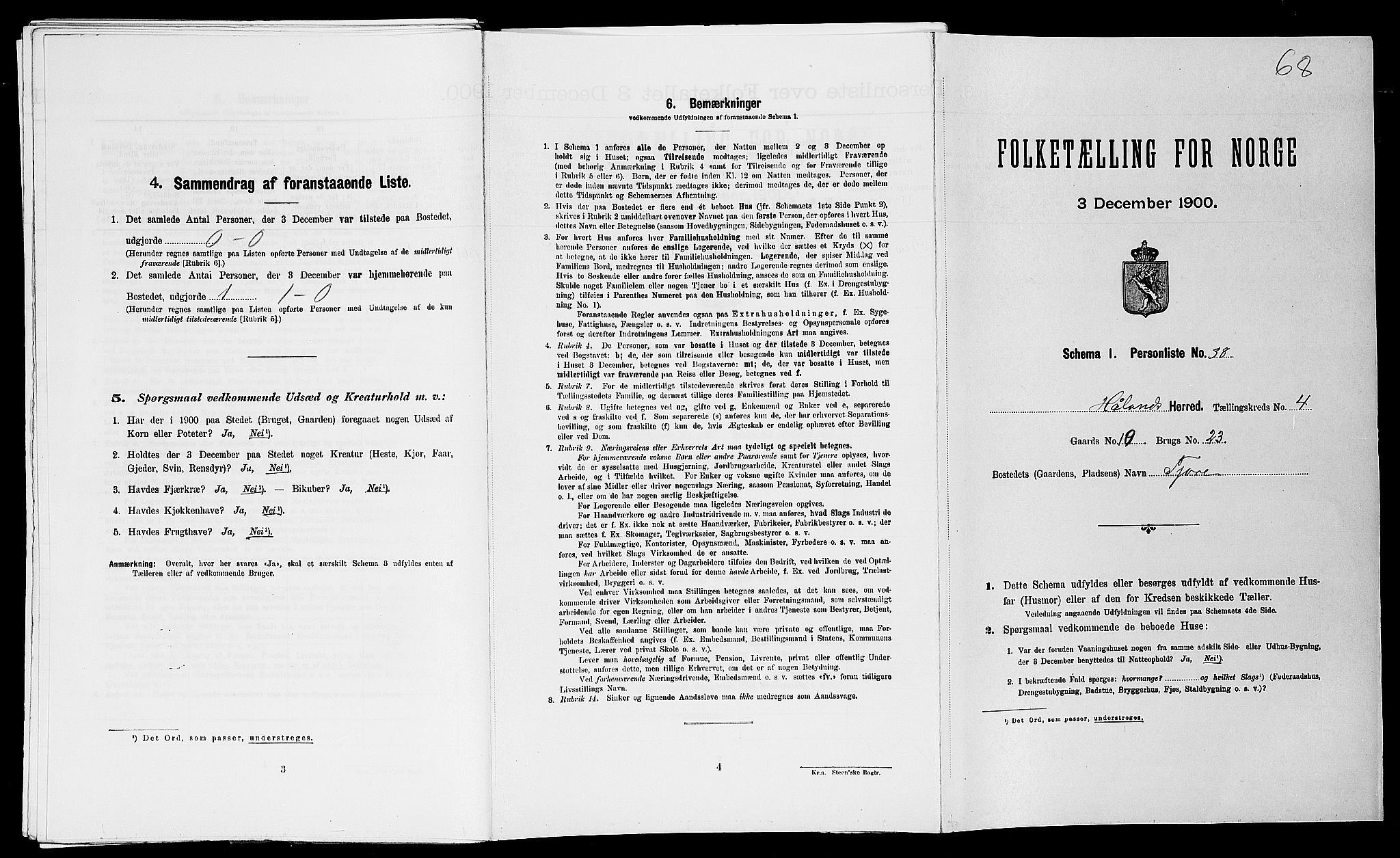 SAST, Folketelling 1900 for 1124 Haaland herred, 1900, s. 678