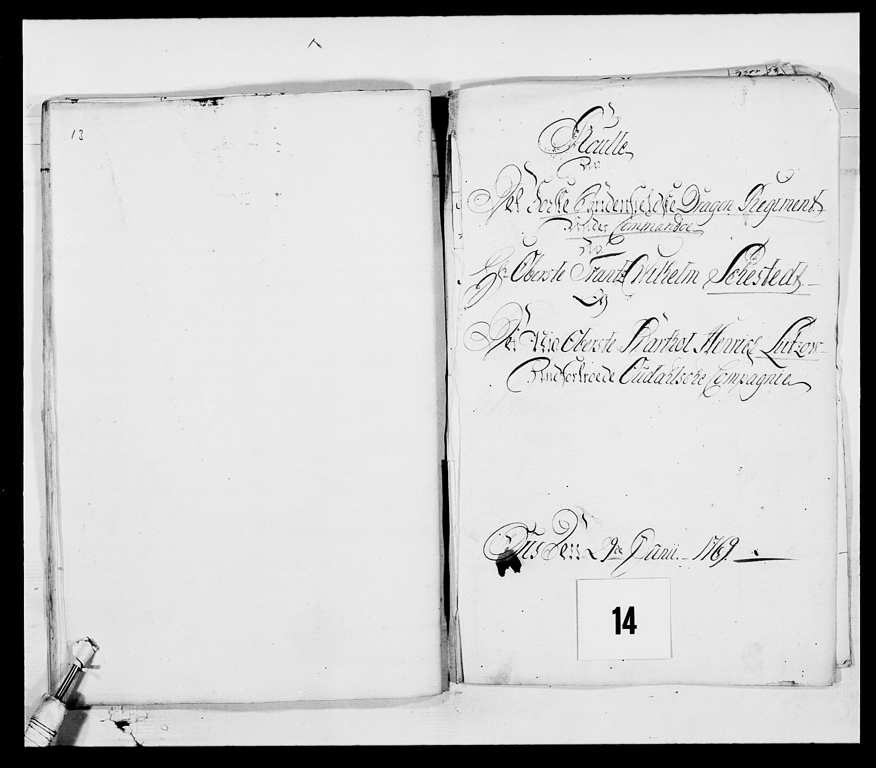 Generalitets- og kommissariatskollegiet, Det kongelige norske kommissariatskollegium, AV/RA-EA-5420/E/Eh/L0003: 1. Sønnafjelske dragonregiment, 1767-1812, s. 203