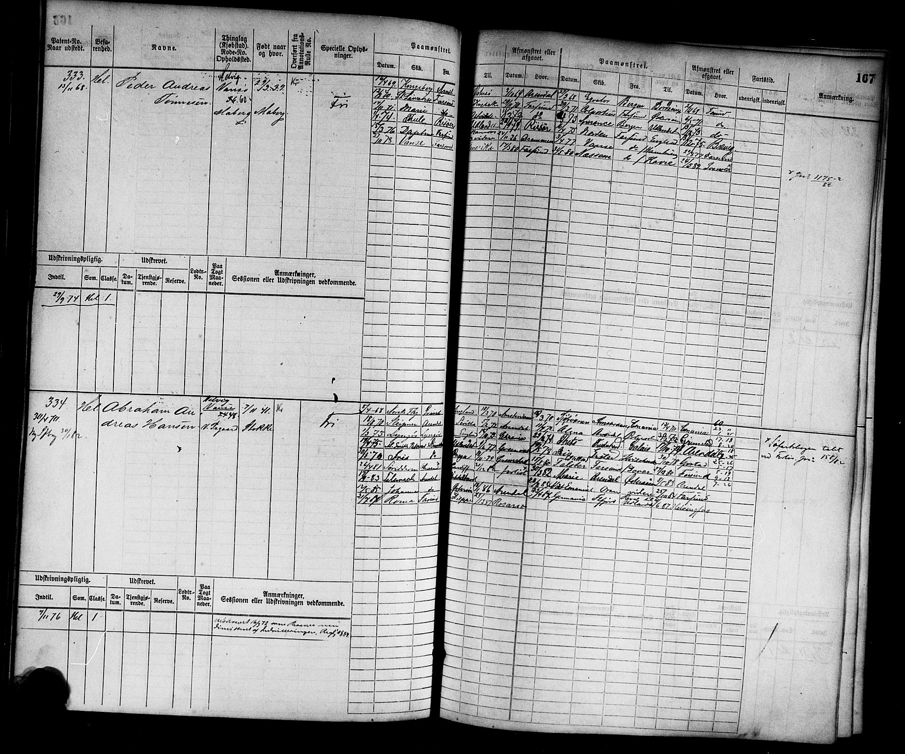 Farsund mønstringskrets, AV/SAK-2031-0017/F/Fb/L0001: Hovedrulle nr 1-758, M-4, 1868-1900, s. 179