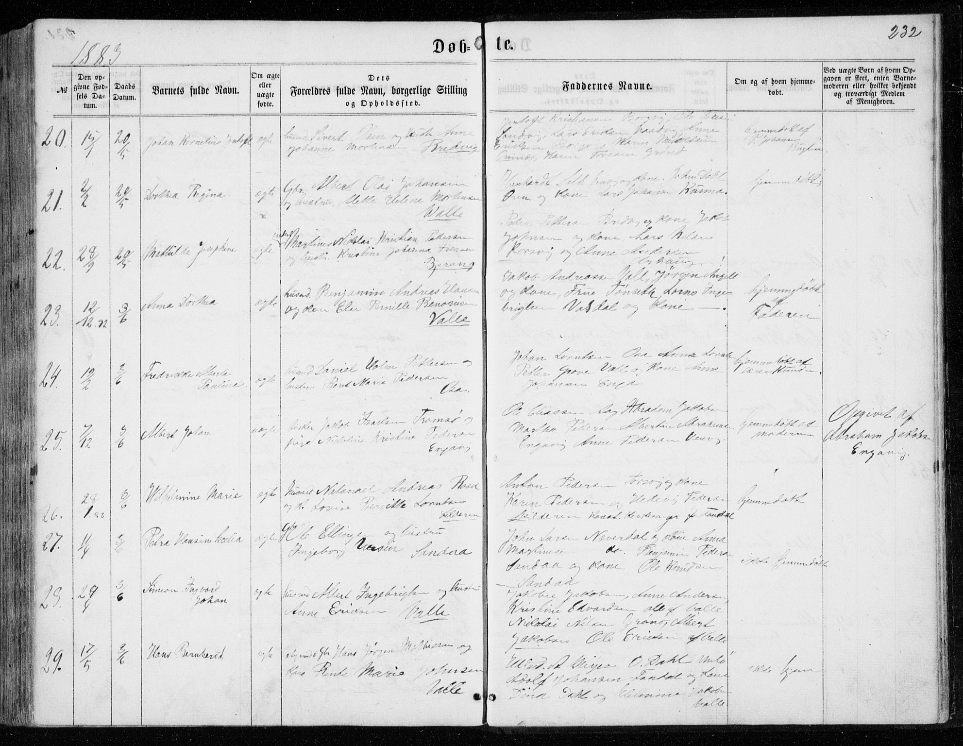 Ministerialprotokoller, klokkerbøker og fødselsregistre - Nordland, AV/SAT-A-1459/843/L0634: Klokkerbok nr. 843C03, 1860-1884, s. 232