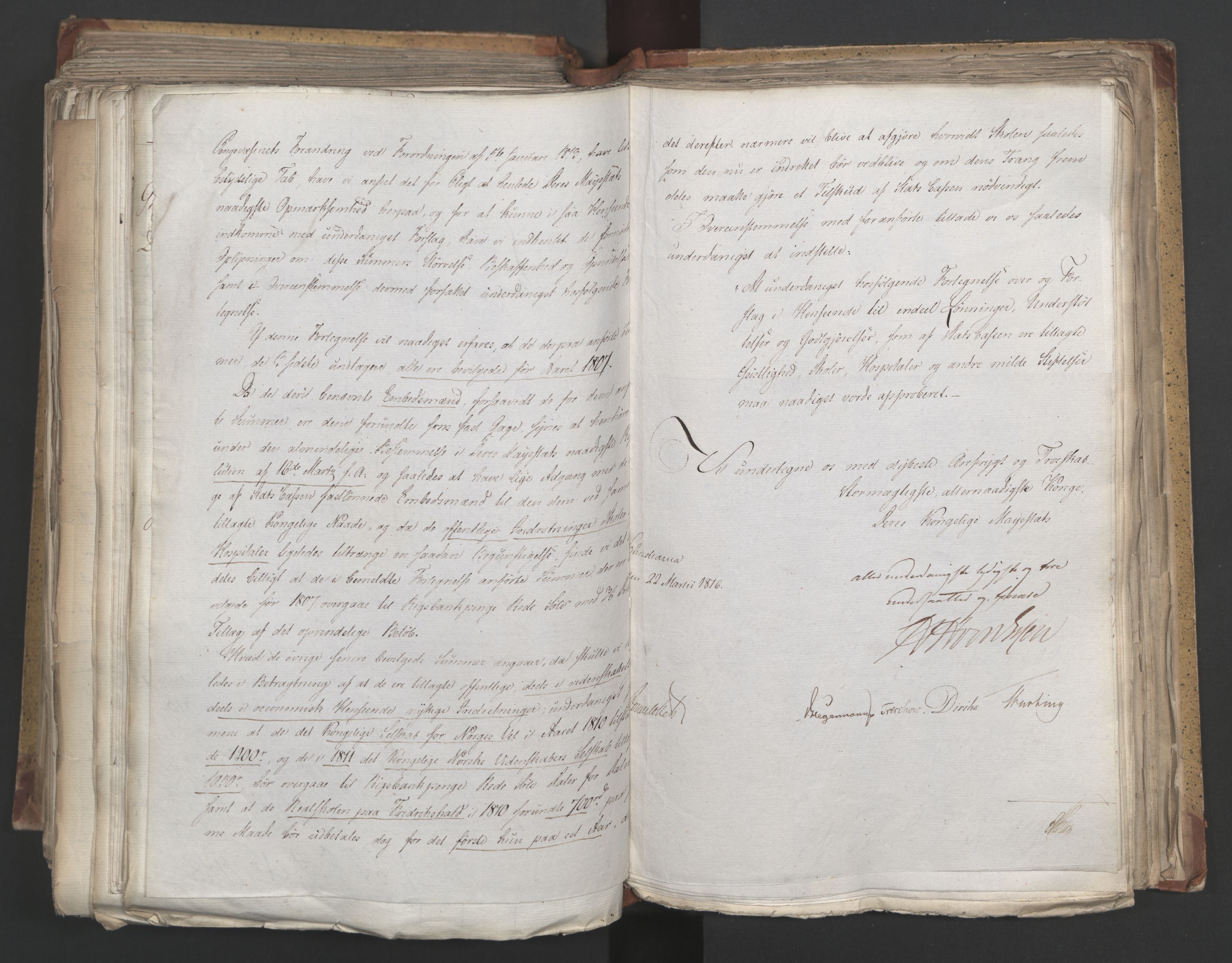 Statsrådsavdelingen i Stockholm, AV/RA-S-1003/D/Da/L0005: Regjeringsinnstillinger nr. 1000-1246, 1816, s. 407