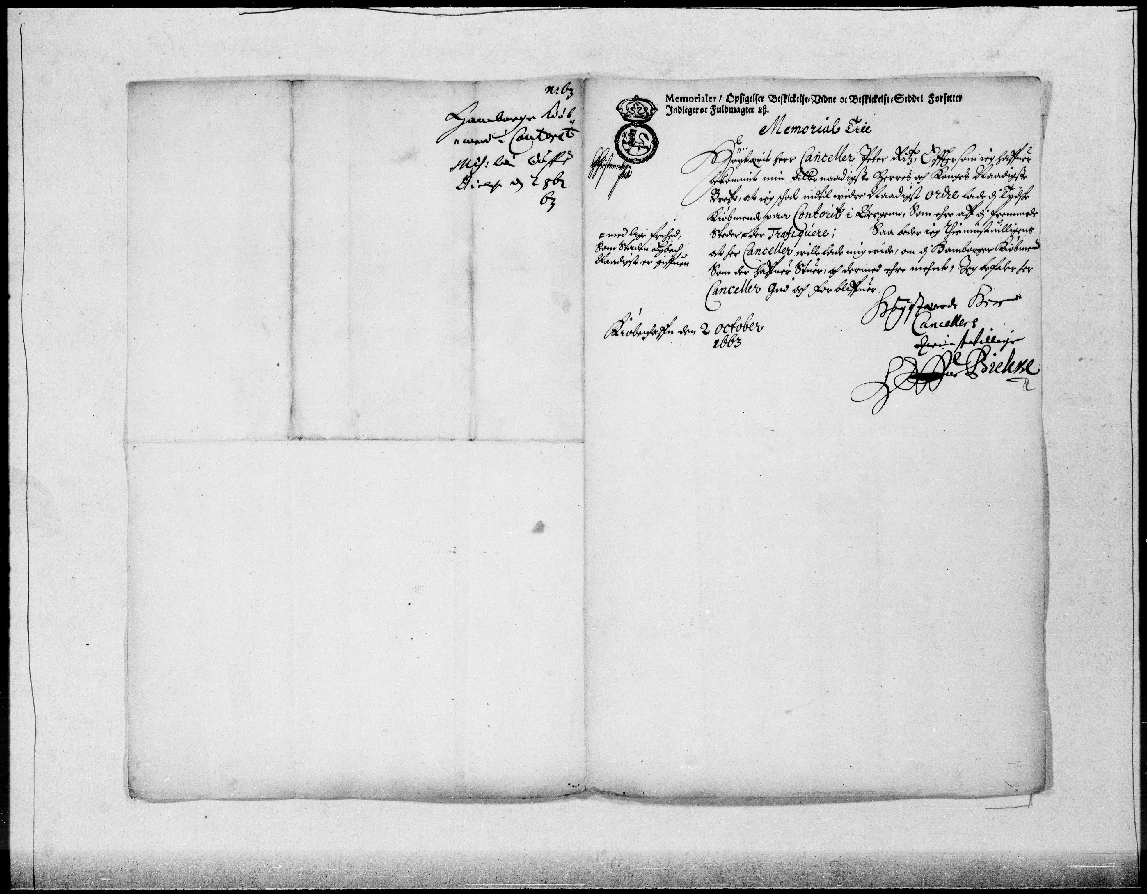 Danske Kanselli 1572-1799, AV/RA-EA-3023/F/Fc/Fcc/Fcca/L0023: Norske innlegg 1572-1799, 1662-1664, s. 108