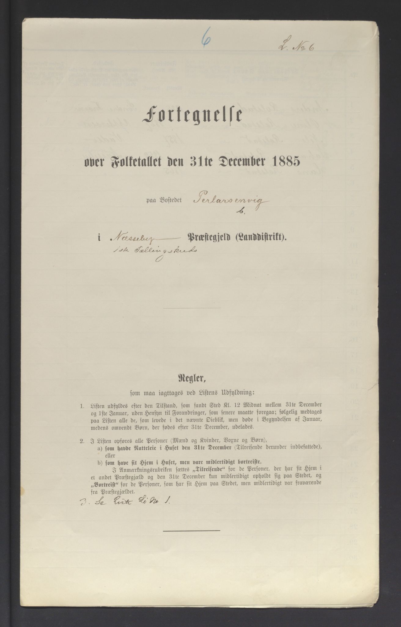 SATØ, Folketelling 1885 for 2027 Nesseby herred, 1885, s. 6a