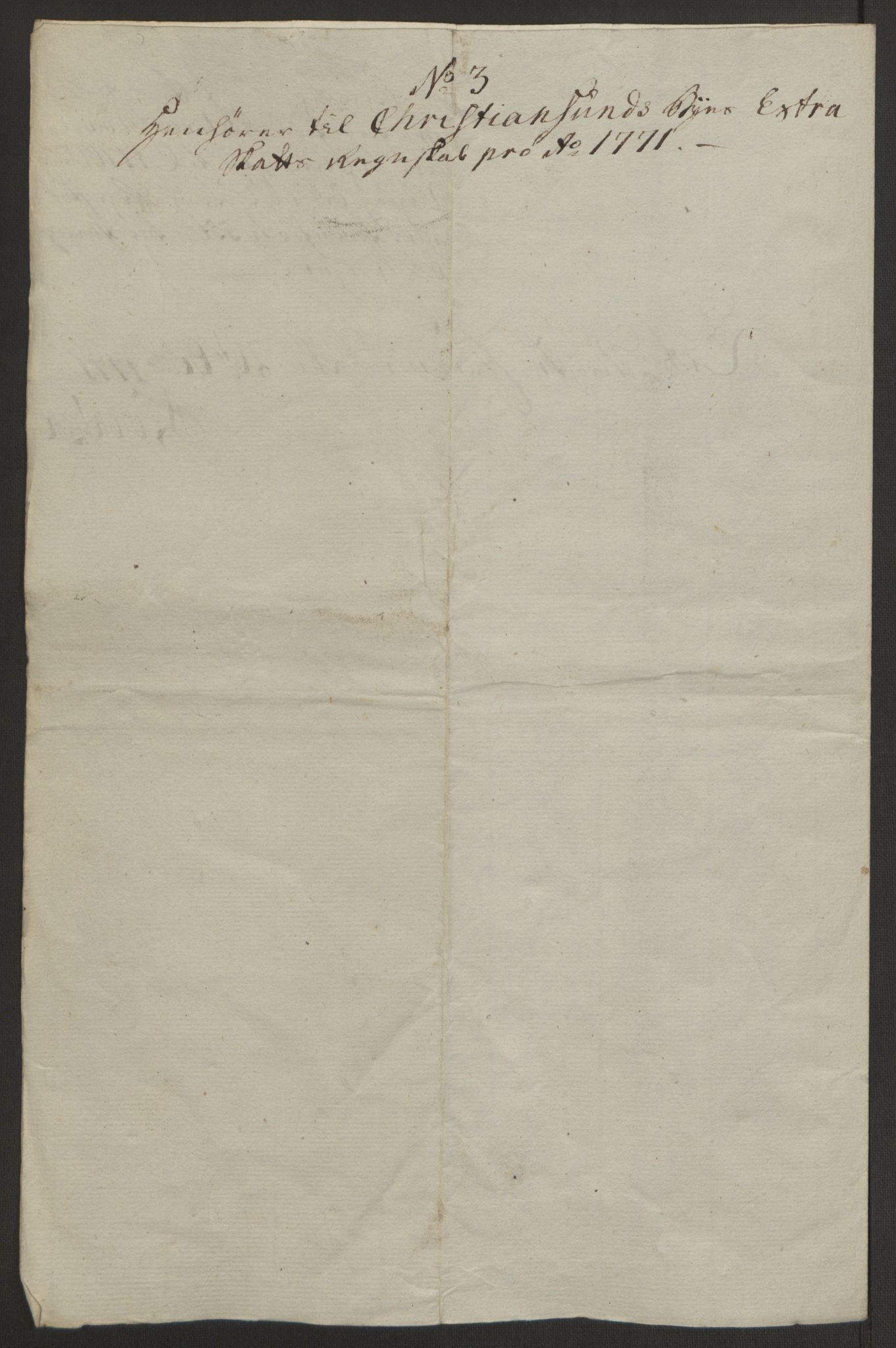 Rentekammeret inntil 1814, Reviderte regnskaper, Byregnskaper, AV/RA-EA-4066/R/Rr/L0495/0004: [R1] Kontribusjonsregnskap / Ekstraskatt, 1762-1772, s. 255