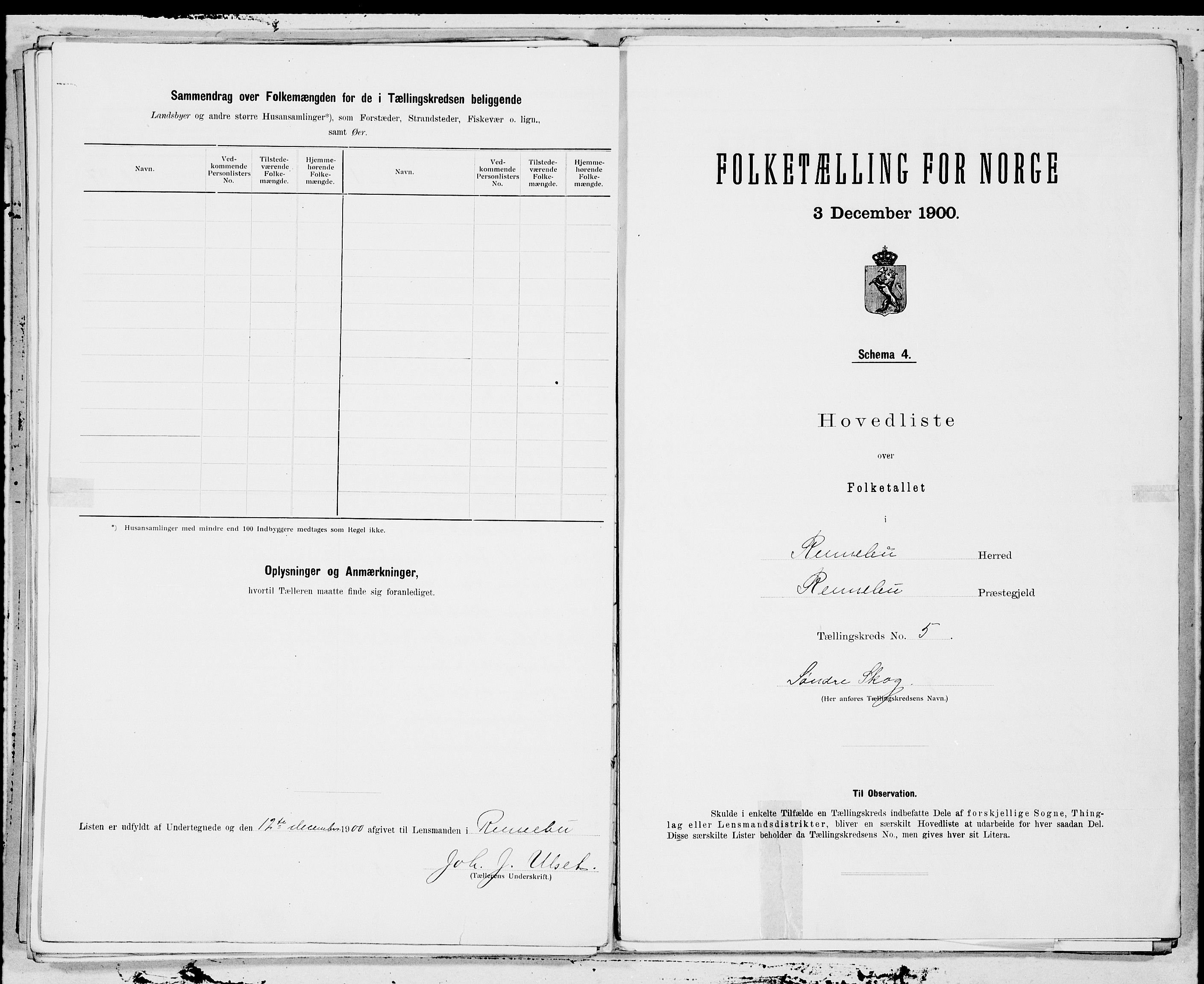 SAT, Folketelling 1900 for 1635 Rennebu herred, 1900, s. 10