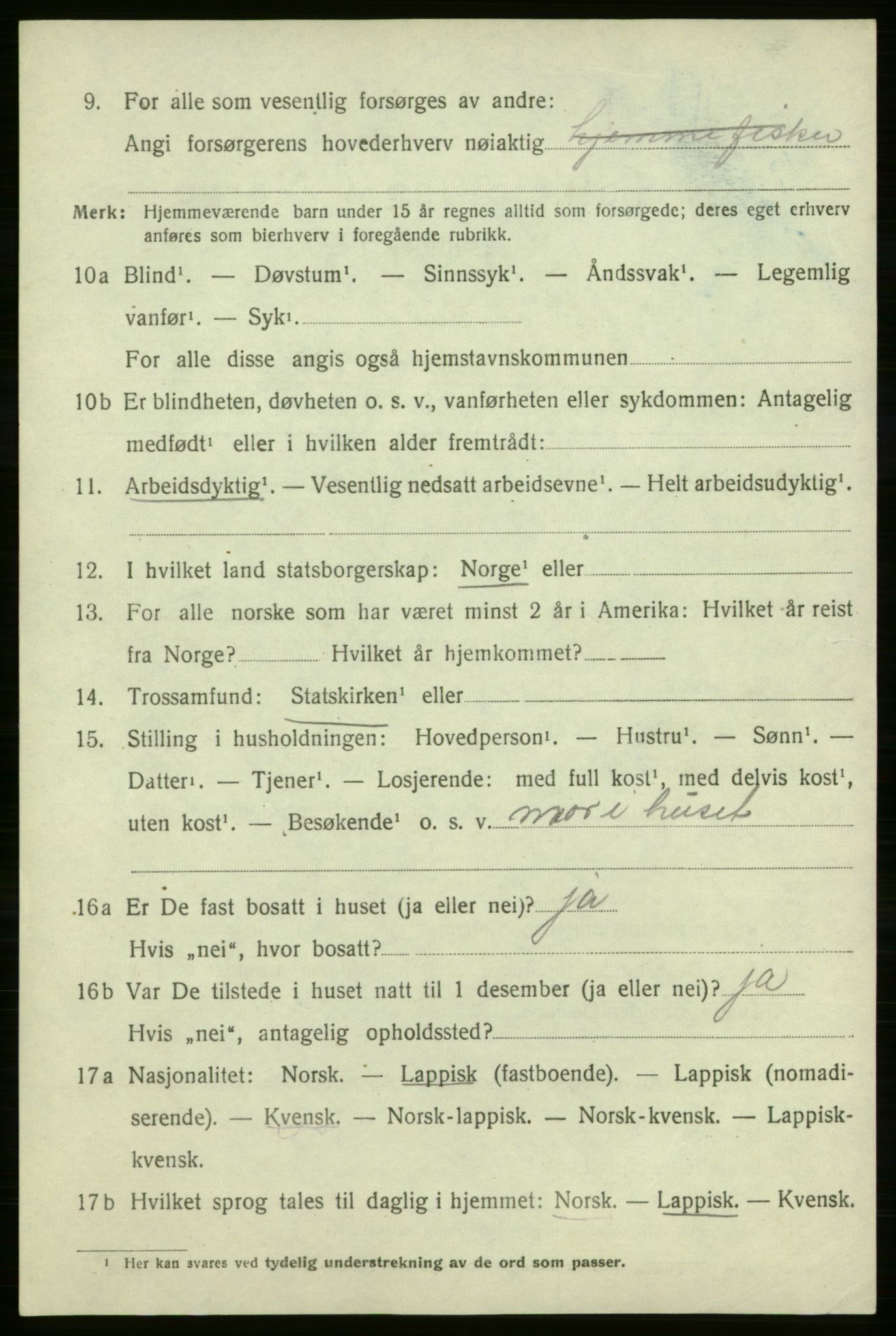 SATØ, Folketelling 1920 for 2022 Lebesby herred, 1920, s. 2800