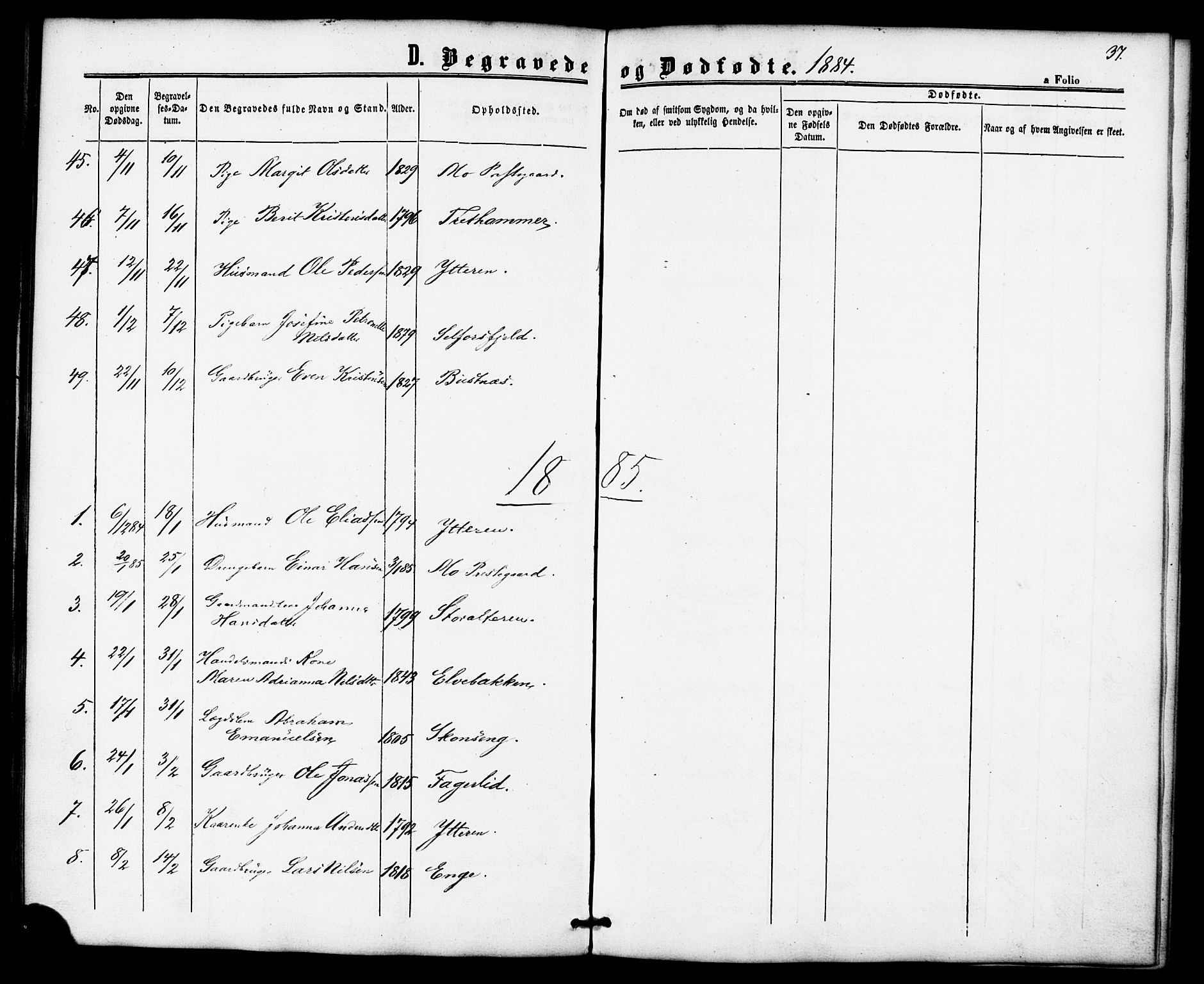 Ministerialprotokoller, klokkerbøker og fødselsregistre - Nordland, AV/SAT-A-1459/827/L0396: Ministerialbok nr. 827A08, 1864-1886, s. 37