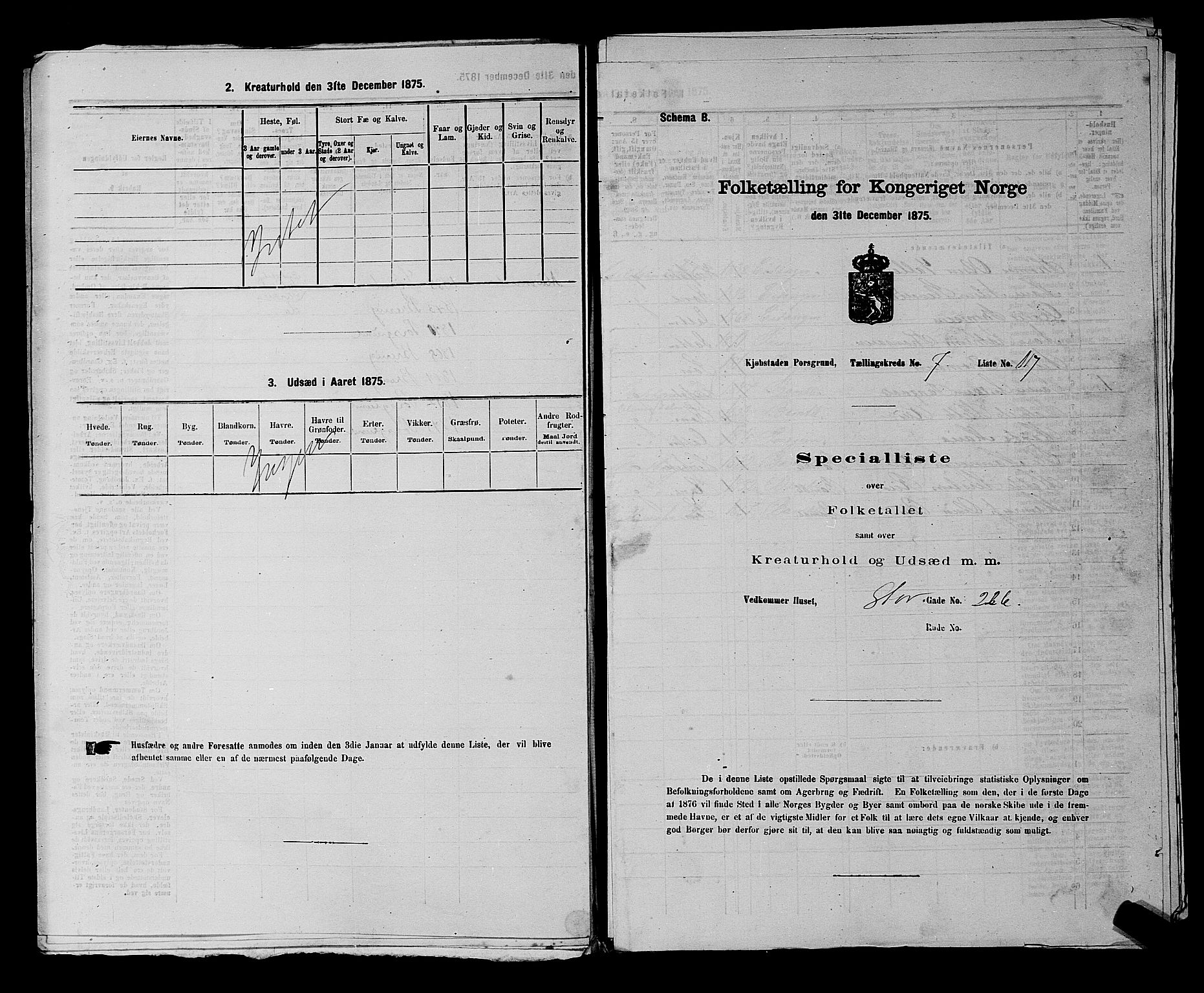 SAKO, Folketelling 1875 for 0805P Porsgrunn prestegjeld, 1875, s. 283