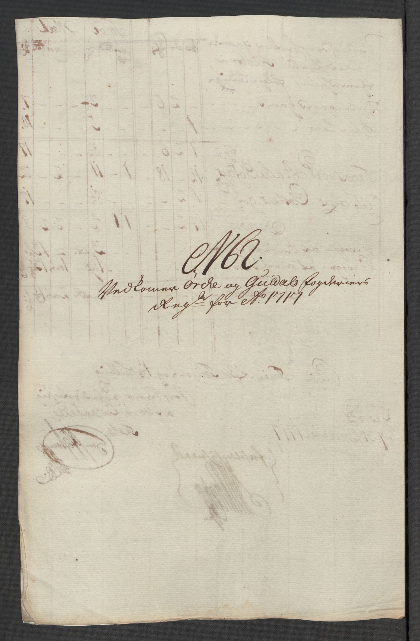 Rentekammeret inntil 1814, Reviderte regnskaper, Fogderegnskap, RA/EA-4092/R60/L3969: Fogderegnskap Orkdal og Gauldal, 1717, s. 477