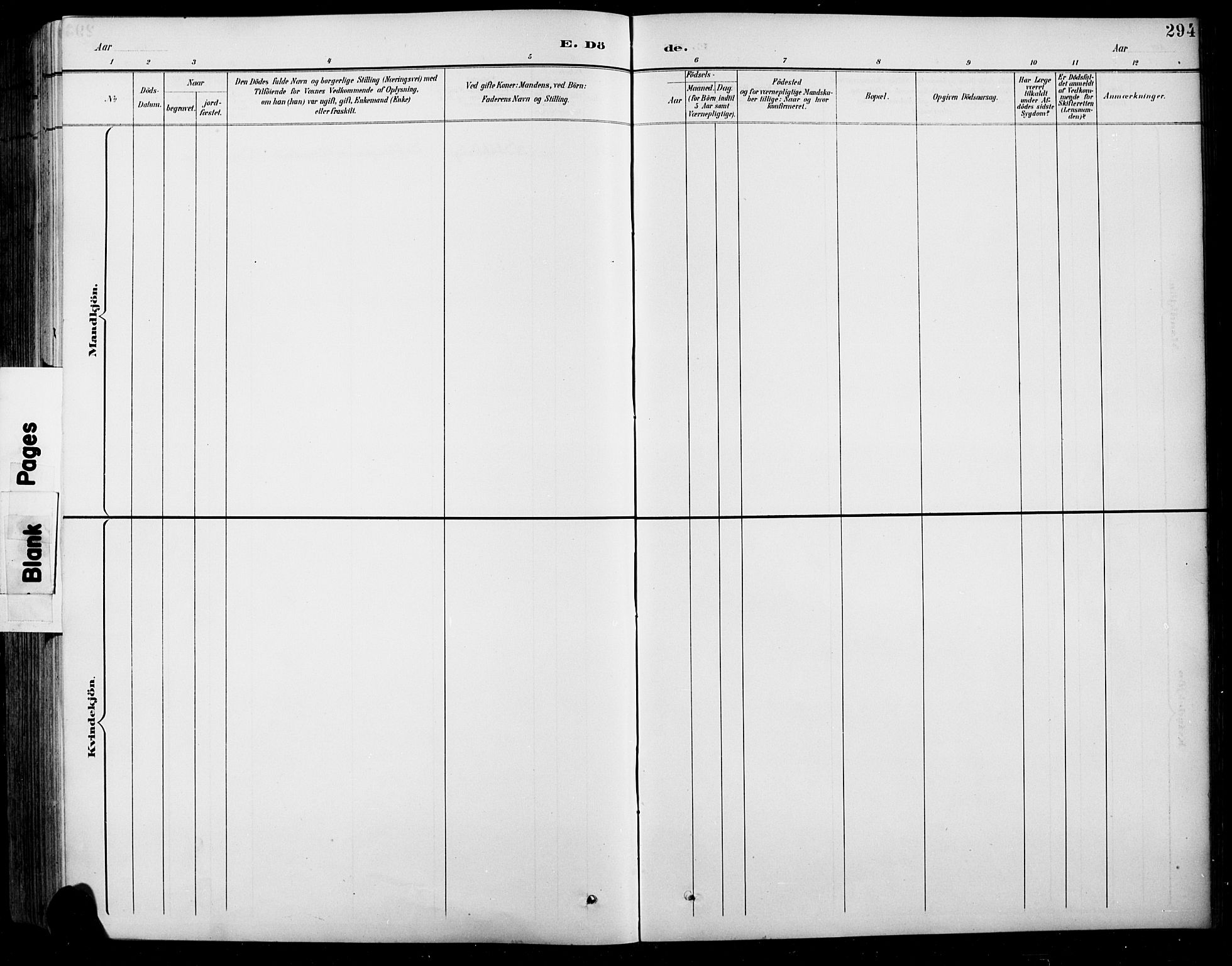 Sel prestekontor, AV/SAH-PREST-074/H/Ha/Hab/L0001: Klokkerbok nr. 1, 1894-1923, s. 294