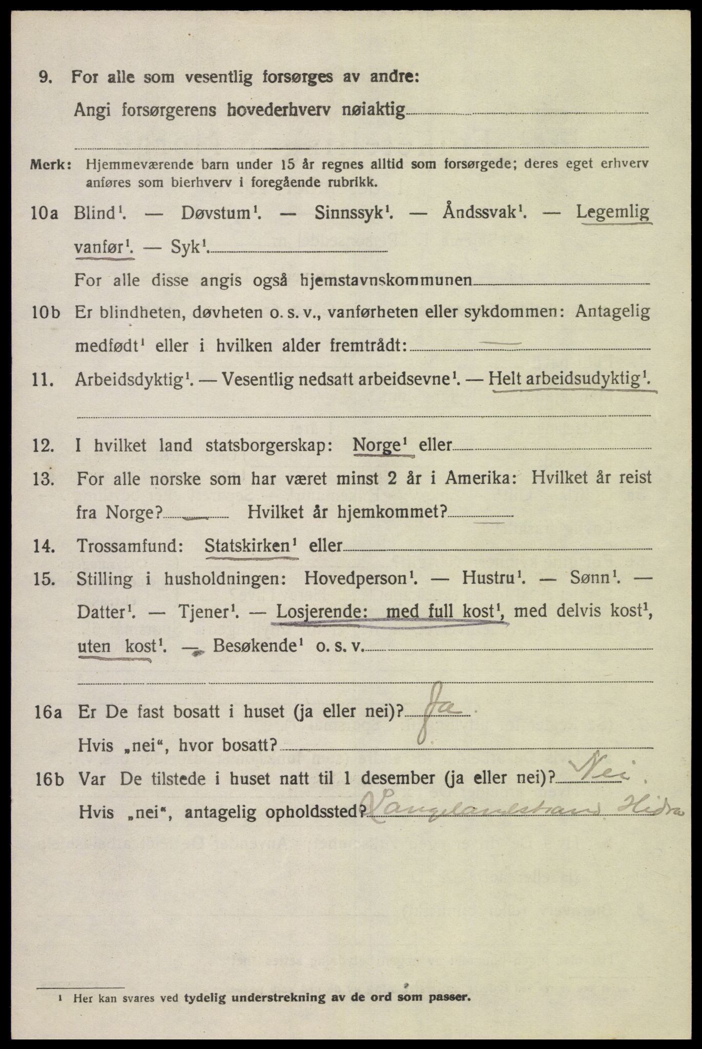 SAK, Folketelling 1920 for 1042 Hidra herred, 1920, s. 2111