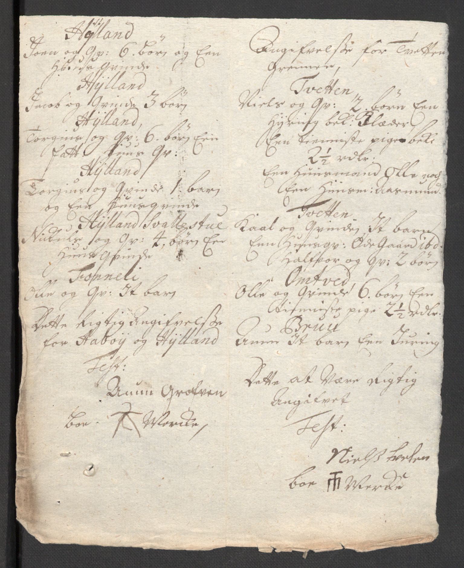 Rentekammeret inntil 1814, Reviderte regnskaper, Fogderegnskap, AV/RA-EA-4092/R36/L2121: Fogderegnskap Øvre og Nedre Telemark og Bamble, 1711, s. 439