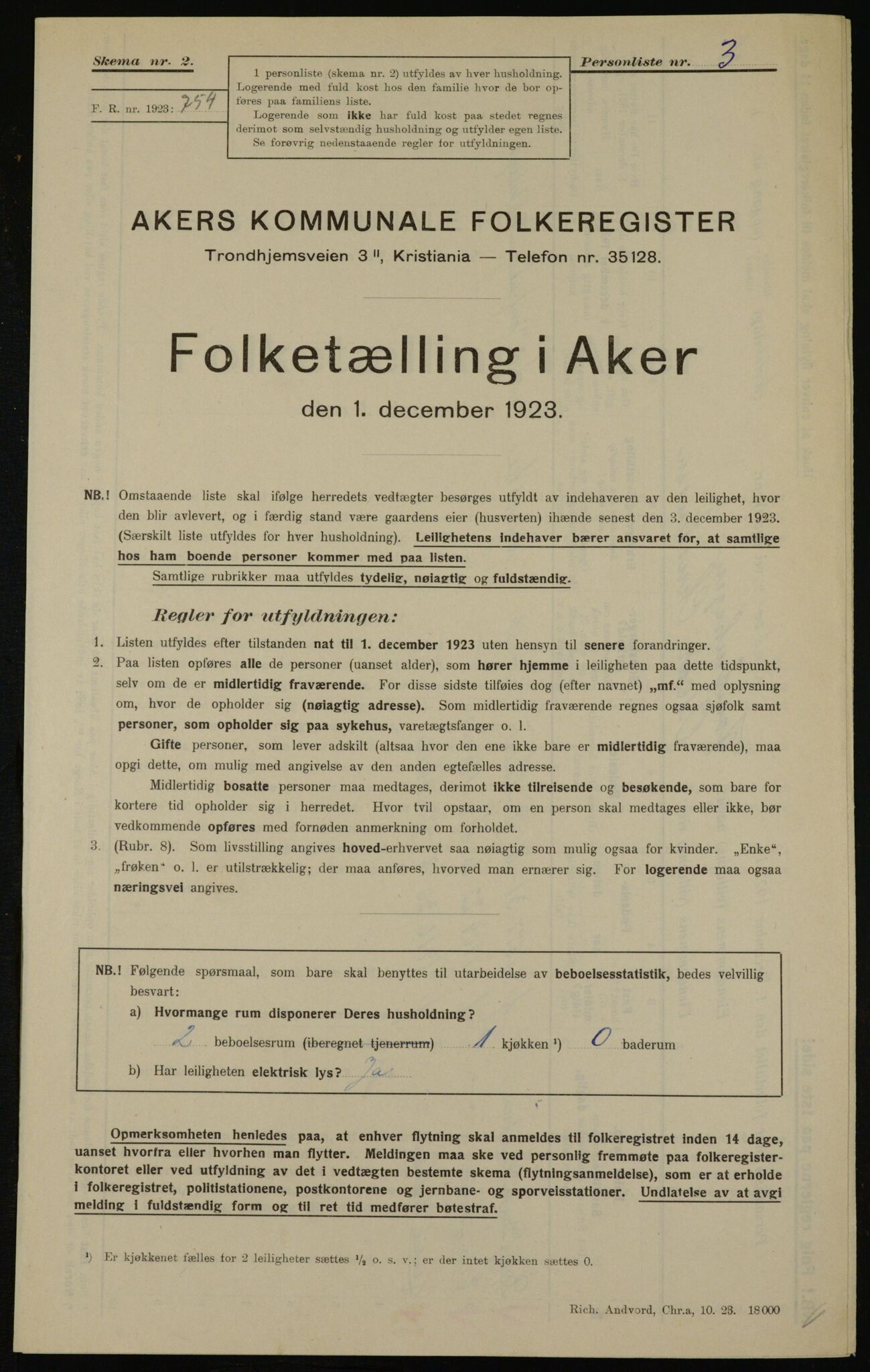 , Kommunal folketelling 1.12.1923 for Aker, 1923, s. 41264