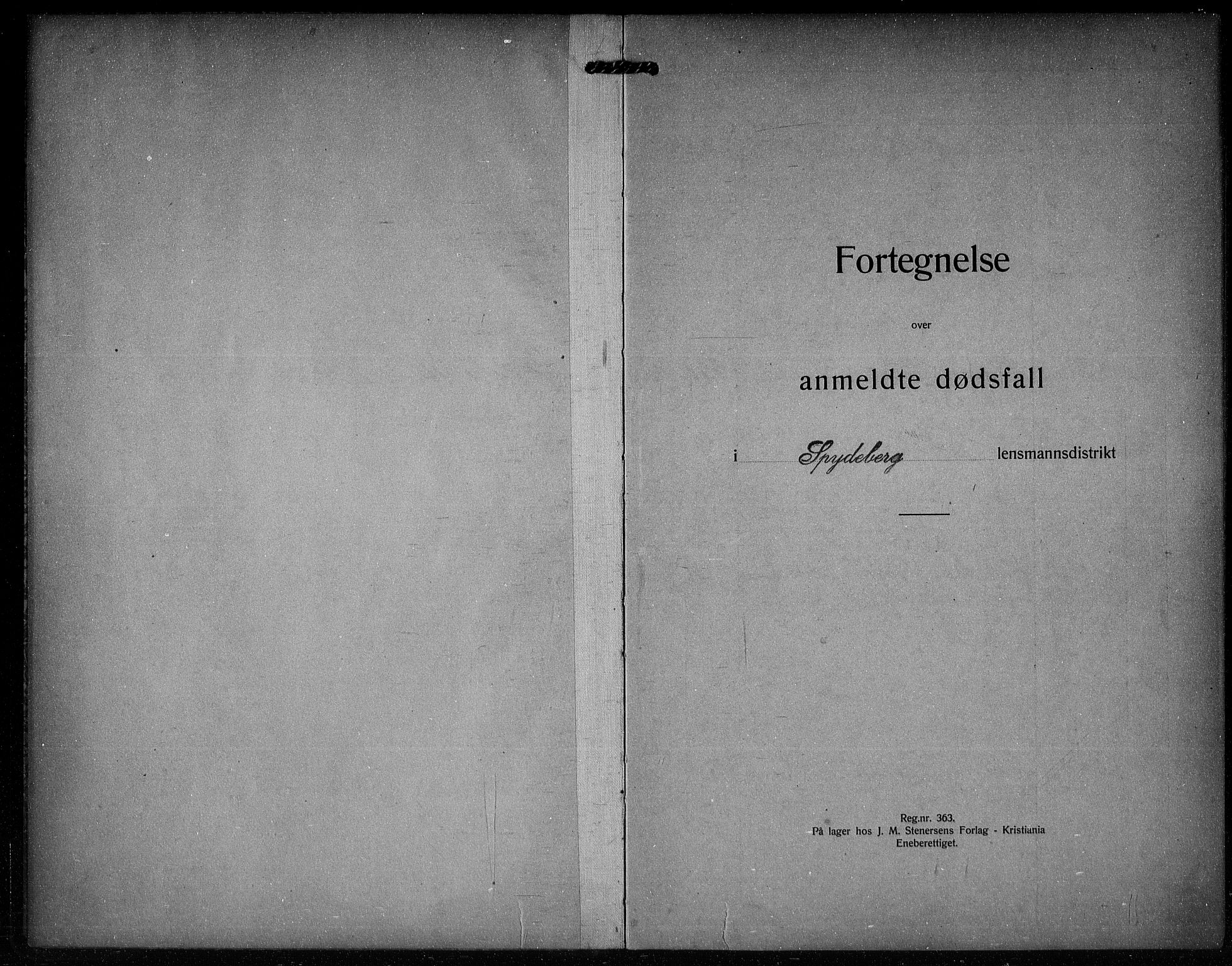 Spydeberg lensmannsarkiv, SAO/A-10635/H/Ha/L0004: Dødsfallsprotokoll, 1922-1942