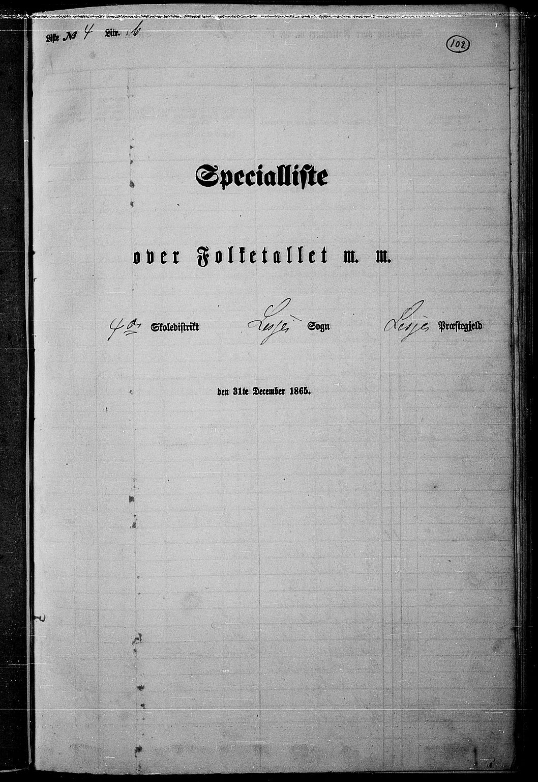 RA, Folketelling 1865 for 0512P Lesja prestegjeld, 1865, s. 88
