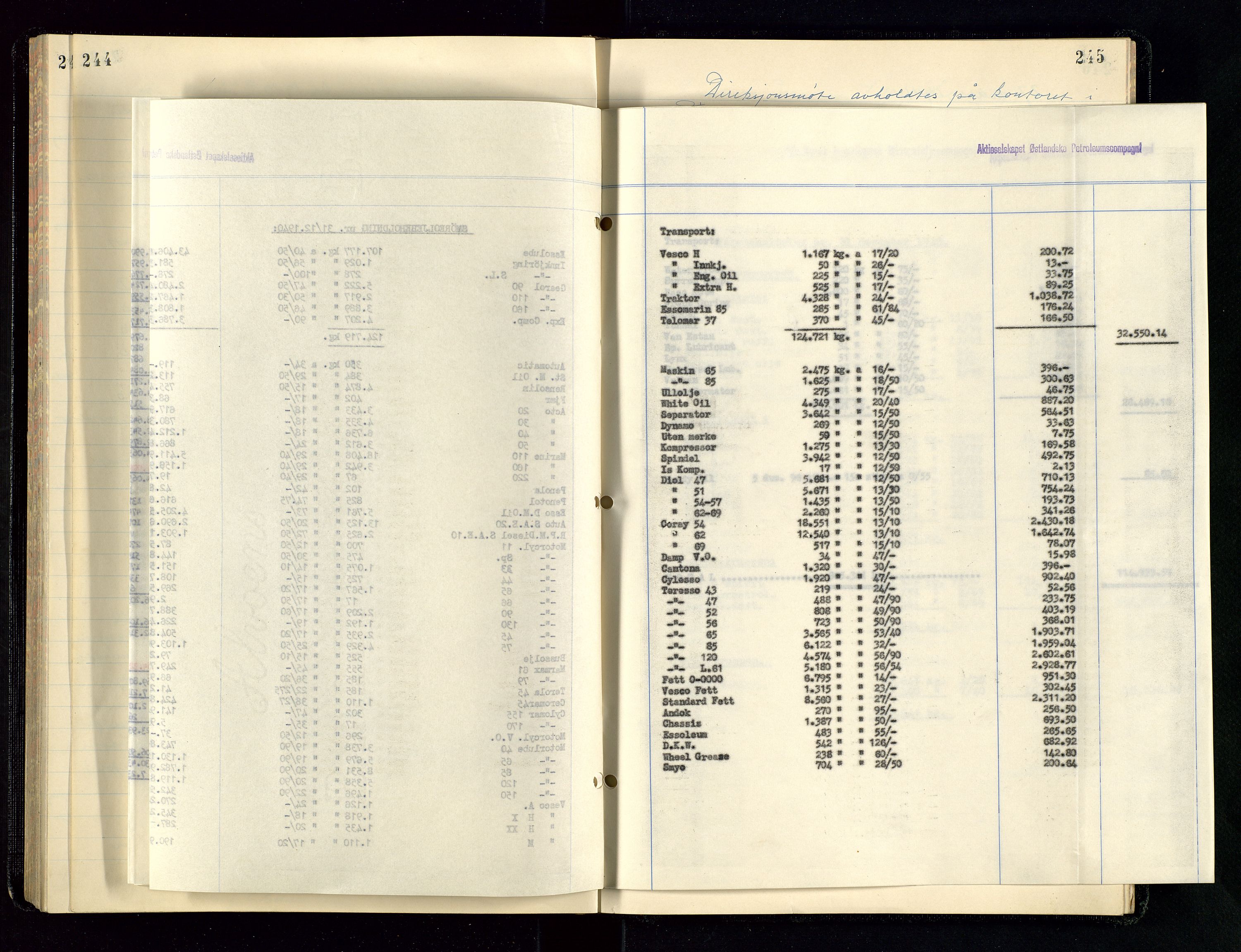 PA 1534 - Østlandske Petroleumscompagni A/S, AV/SAST-A-101954/A/Aa/L0004/0003: Direksjonsprotokoller / Den Administrerende Direksjon alle selskaper (referatprotokoll), 1936-1943