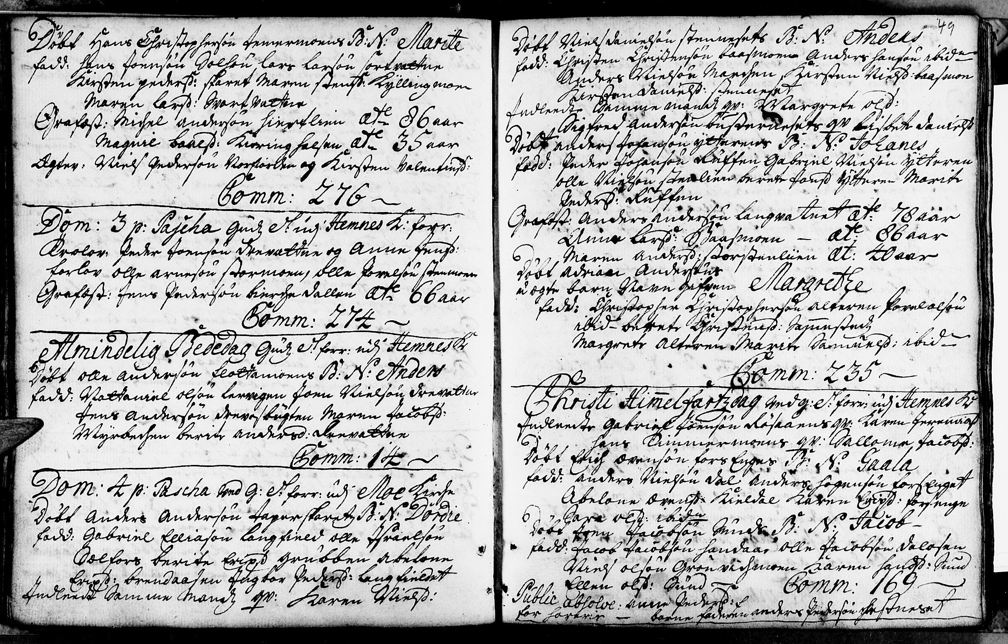 Ministerialprotokoller, klokkerbøker og fødselsregistre - Nordland, AV/SAT-A-1459/825/L0346: Ministerialbok nr. 825A02, 1729-1748, s. 49