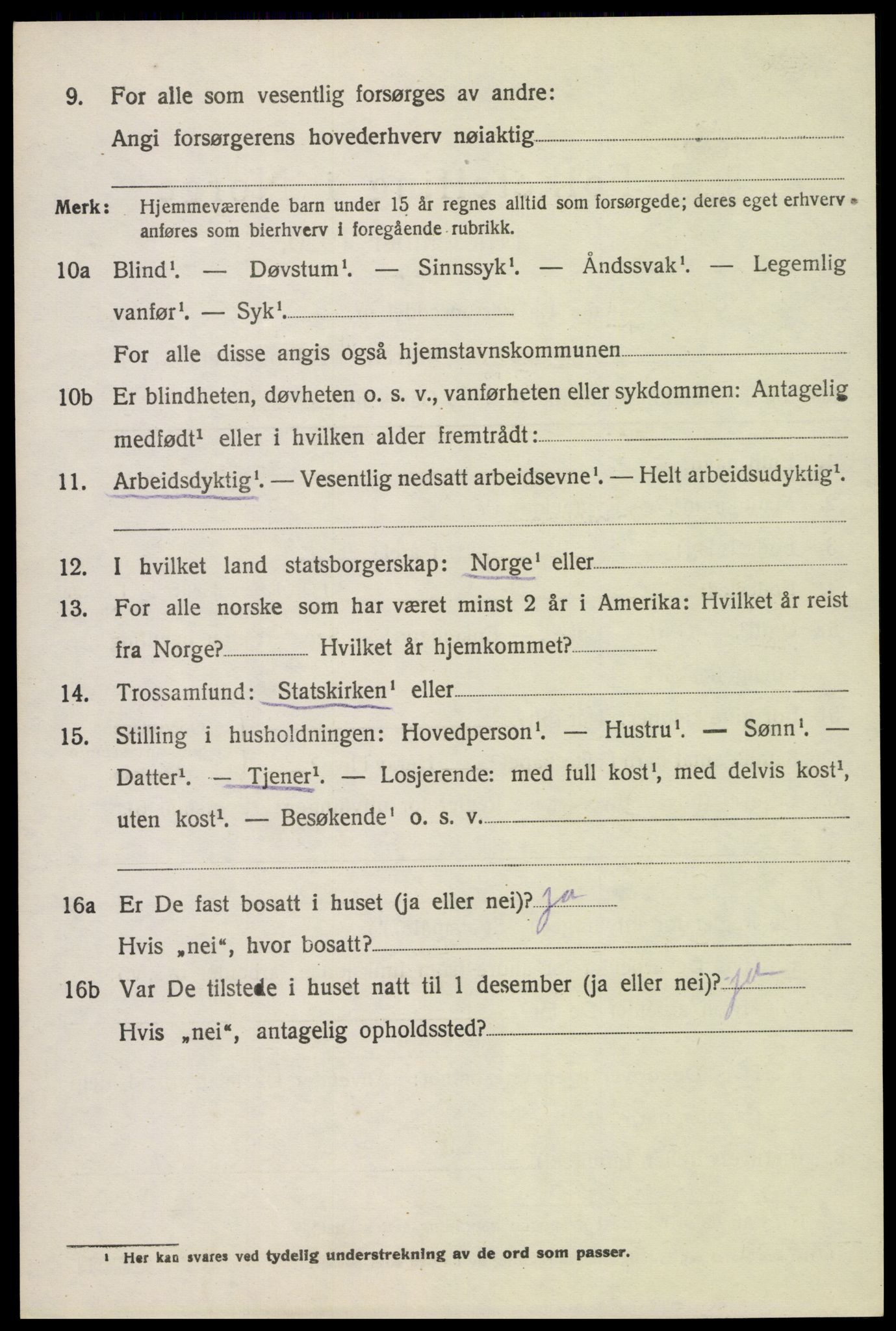 SAH, Folketelling 1920 for 0518 Nord-Fron herred, 1920, s. 2087