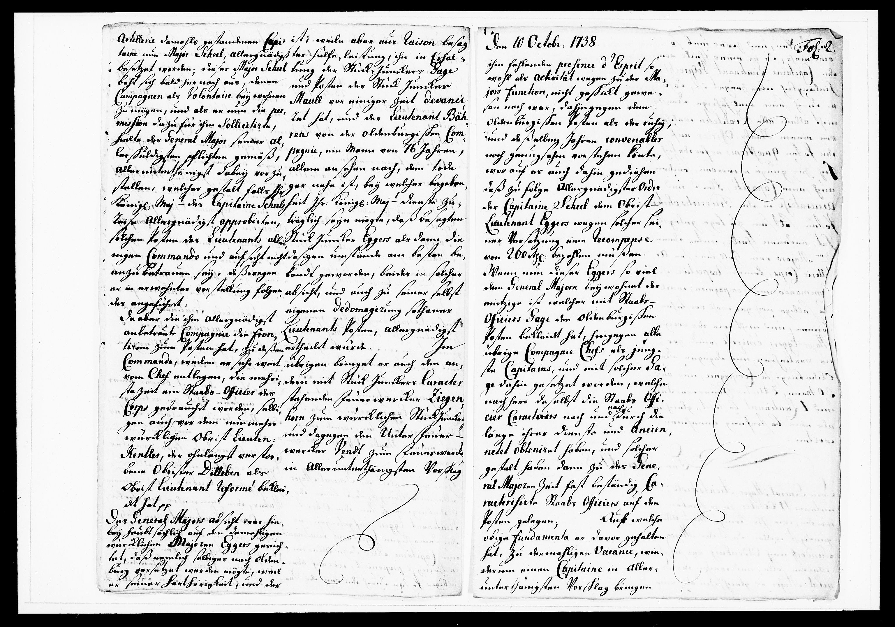 Krigskollegiet, Krigskancelliet, DRA/A-0006/-/1143-1150: Refererede sager, 1738, s. 529
