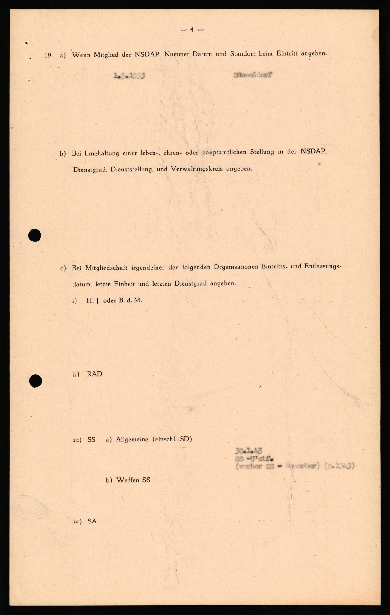 Forsvaret, Forsvarets overkommando II, RA/RAFA-3915/D/Db/L0033: CI Questionaires. Tyske okkupasjonsstyrker i Norge. Tyskere., 1945-1946, s. 417