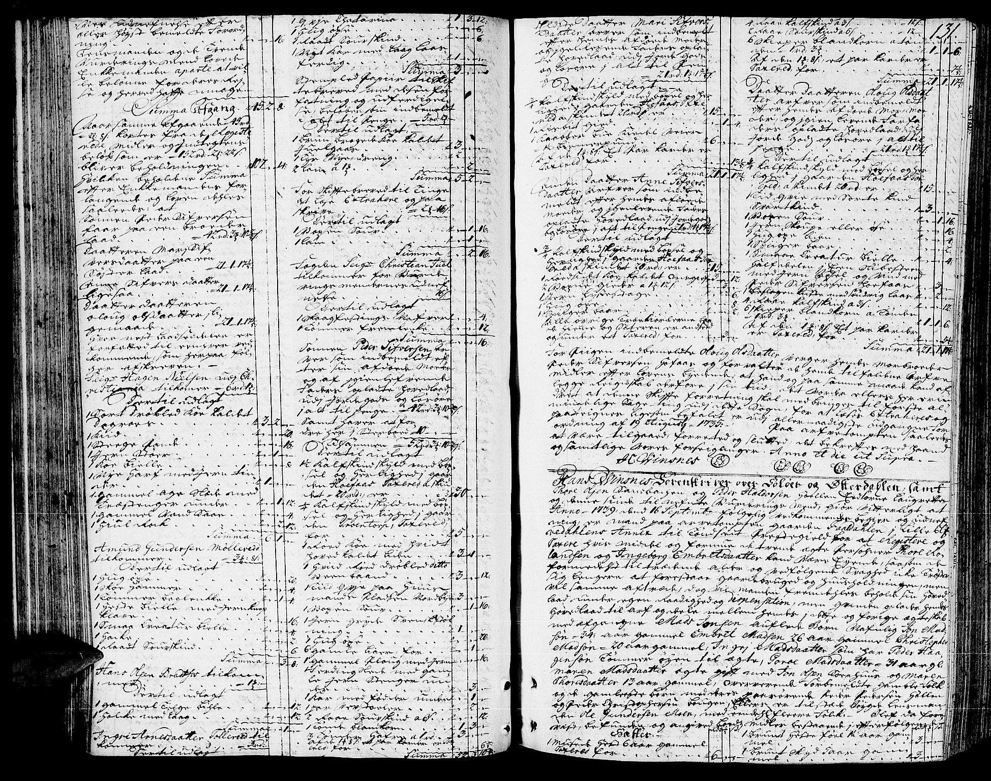 Solør og Østerdalen sorenskriveri, AV/SAH-TING-024/J/Ja/L0006: Skifteprotokoll, 1738-1741, s. 130b-131a