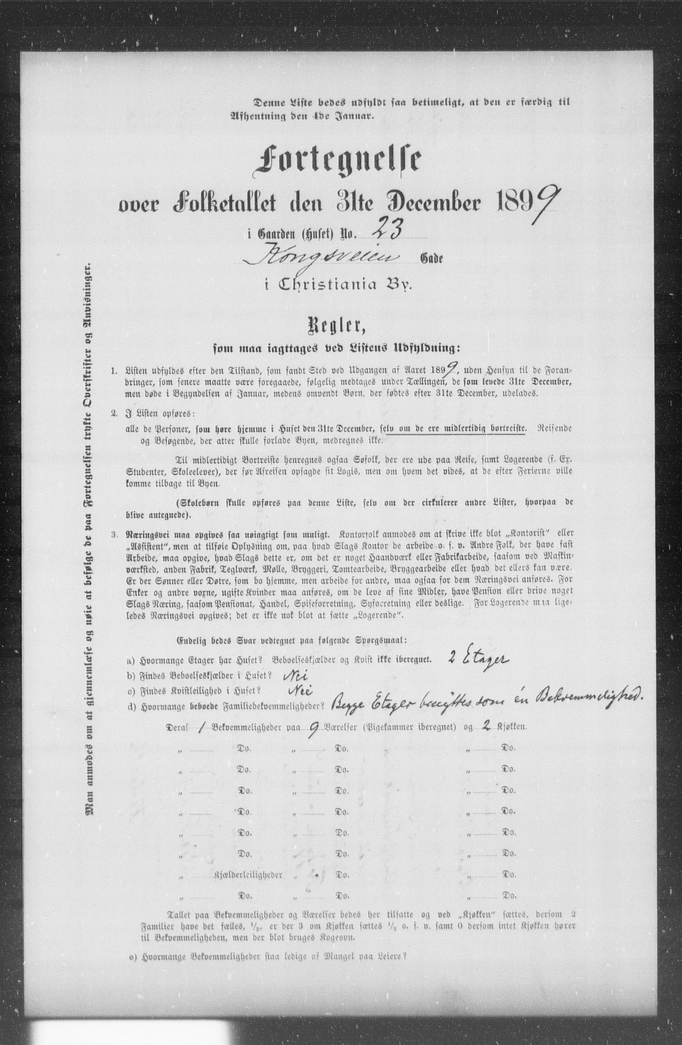 OBA, Kommunal folketelling 31.12.1899 for Kristiania kjøpstad, 1899, s. 6958